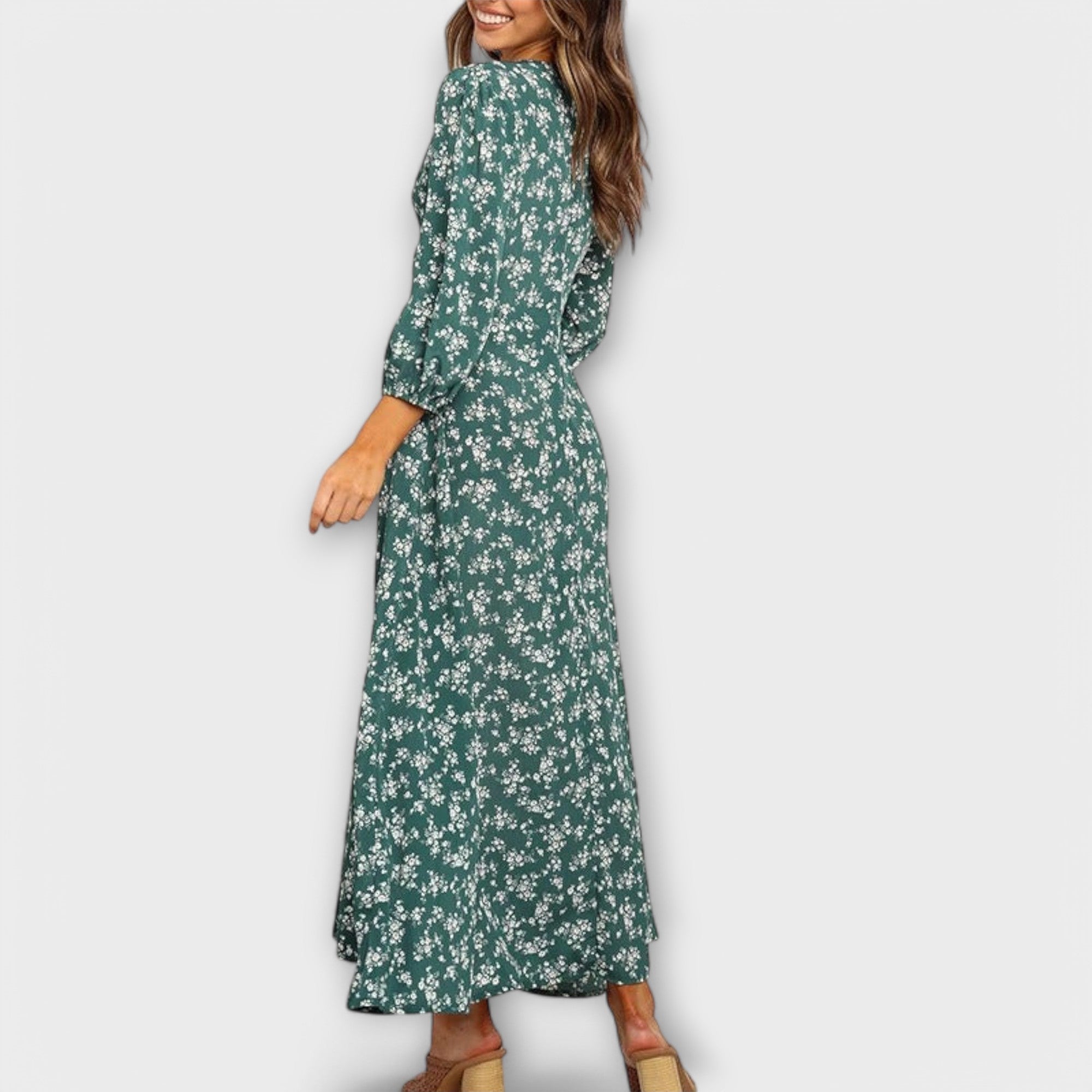 Blomsterprint Maxi Kjole for Kvinner