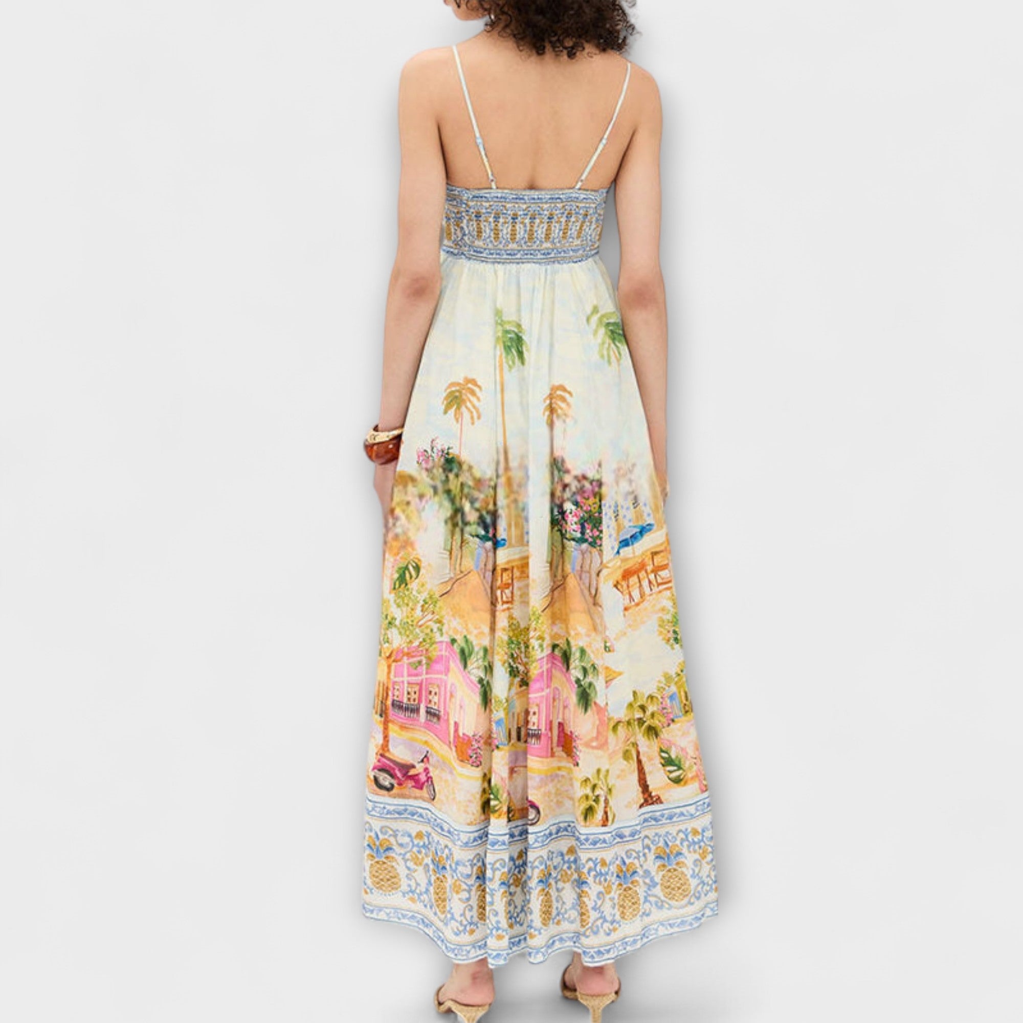 Lumen - Aracati Multicolor Maxi Kjole