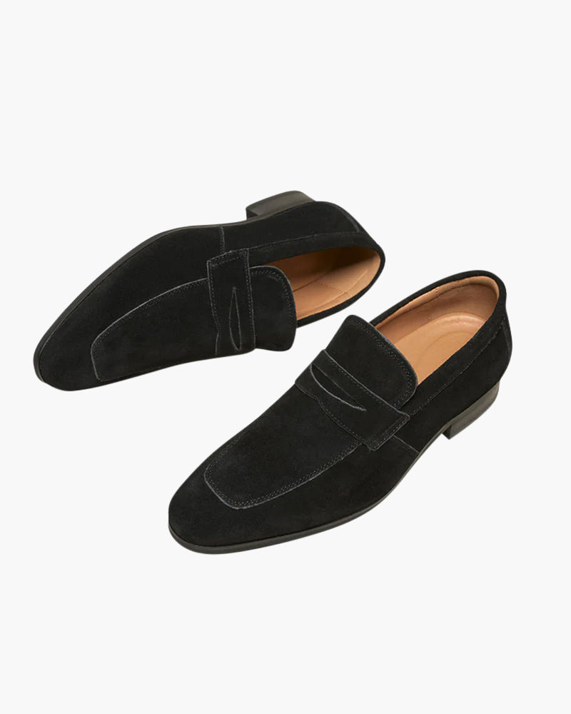 Gamle Penger Suede Penny Loafers