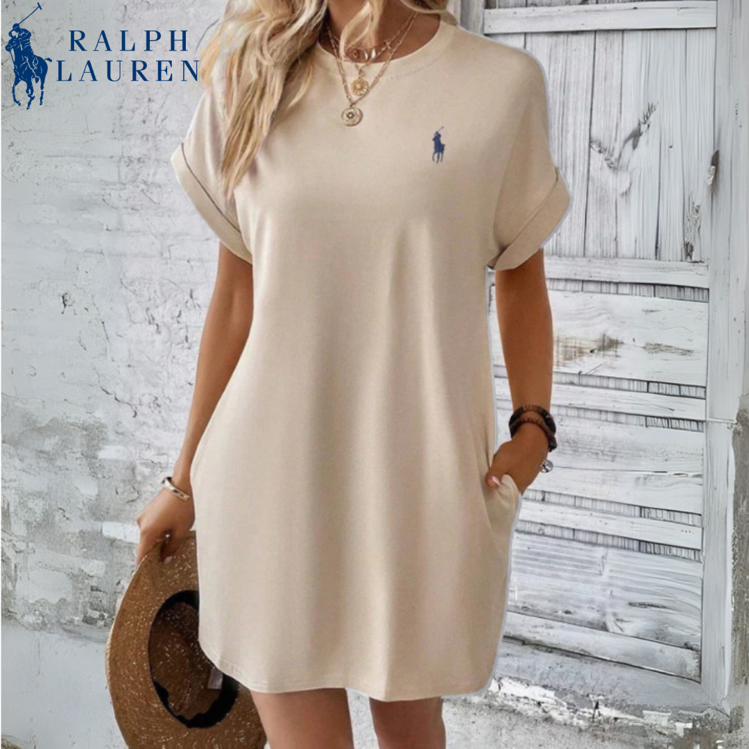 R. Lauren Casual Kjole | Minimalistisk Eleganse for Hverdagsbruk