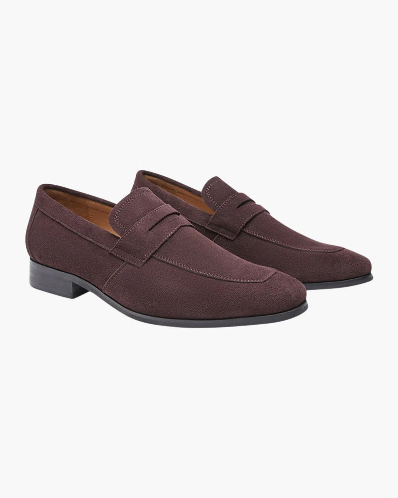 Gamle Penger Suede Penny Loafers