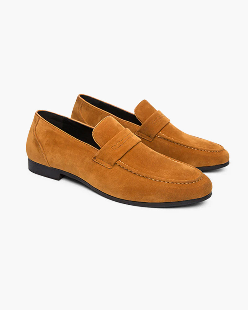 Gamle Penger Suede Penny Loafers