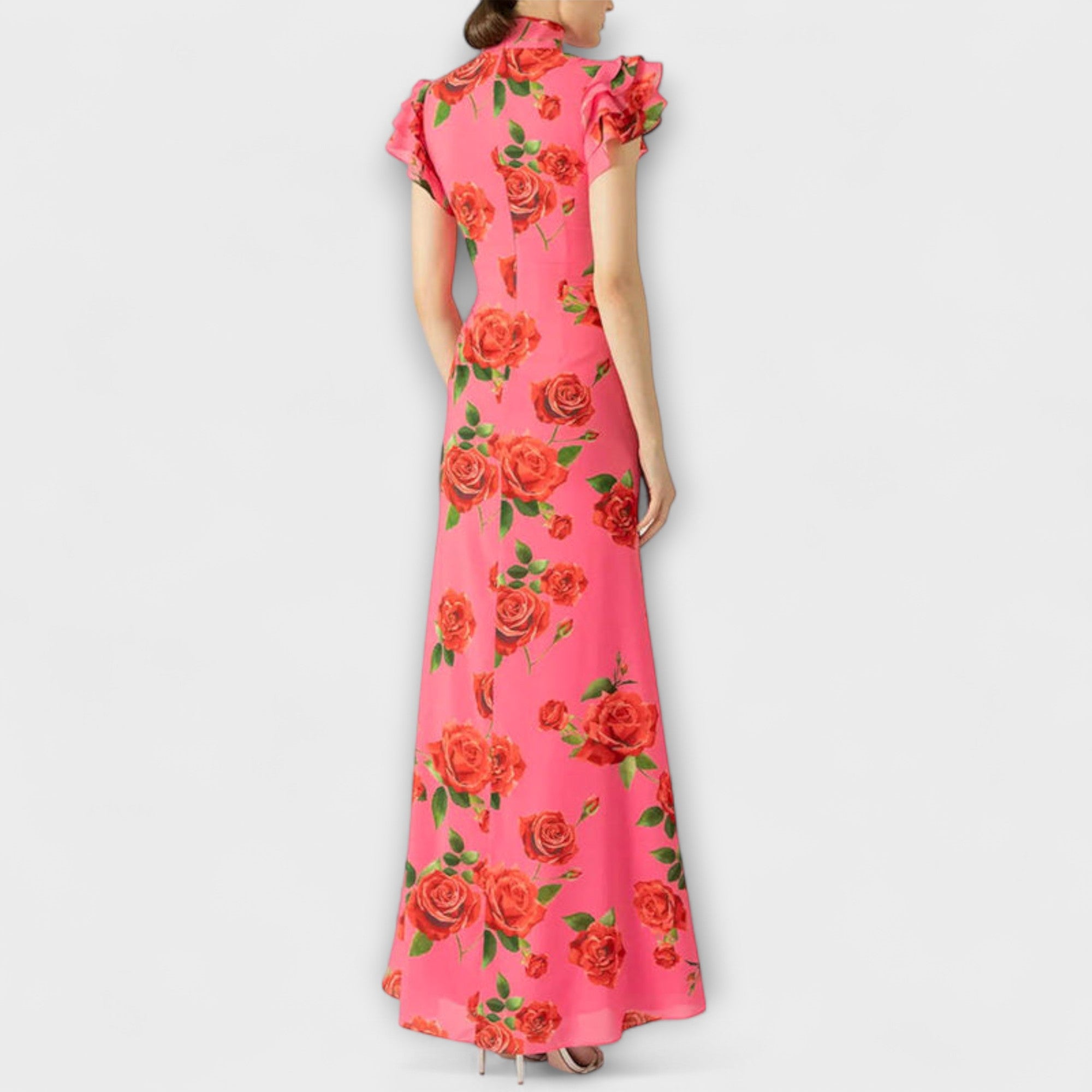 Luna - Maxi Kjole med Blomstertrykk