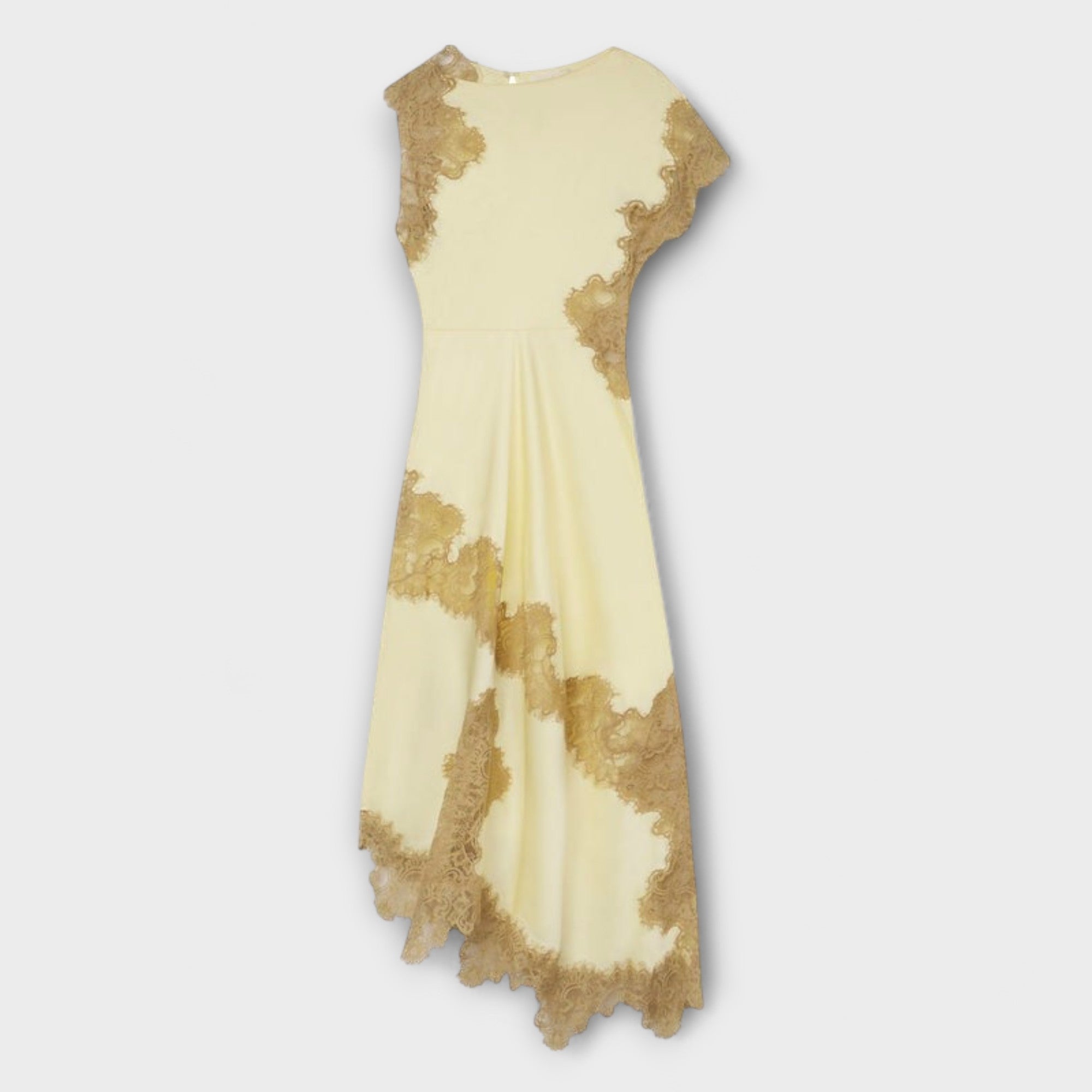 Margaret - Maxi Kjole med Satin og Blonder