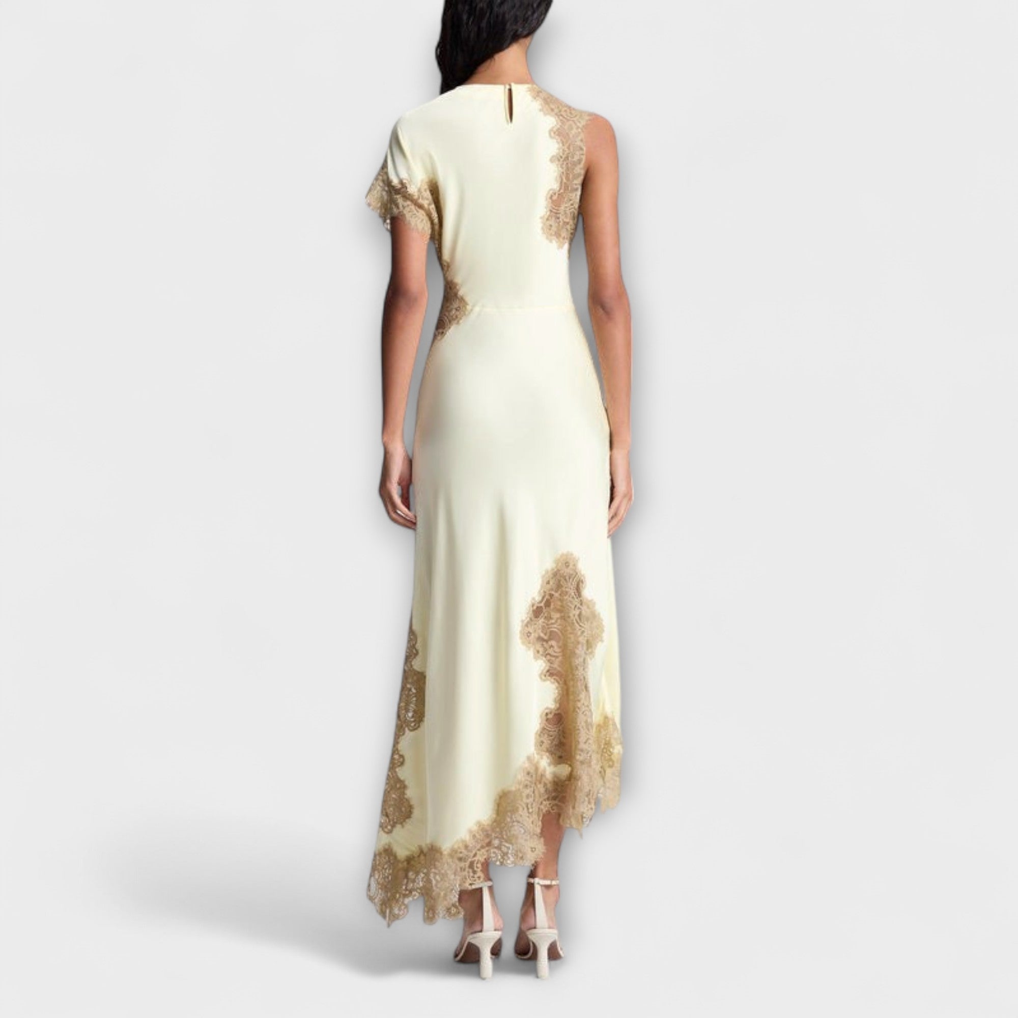 Margaret - Maxi Kjole med Satin og Blonder