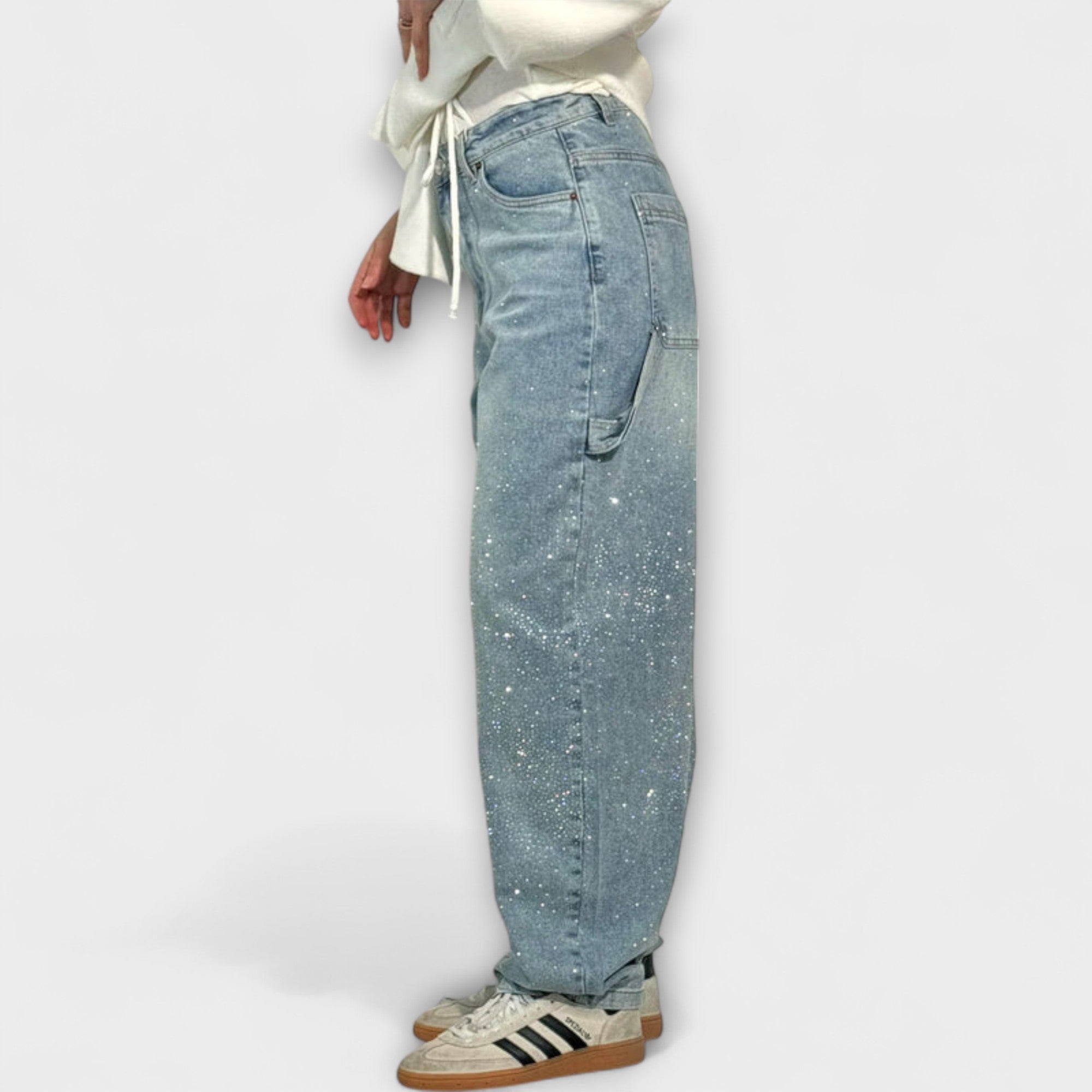 Fable - Shine Denim Jeans i Balloon Carpenter Style