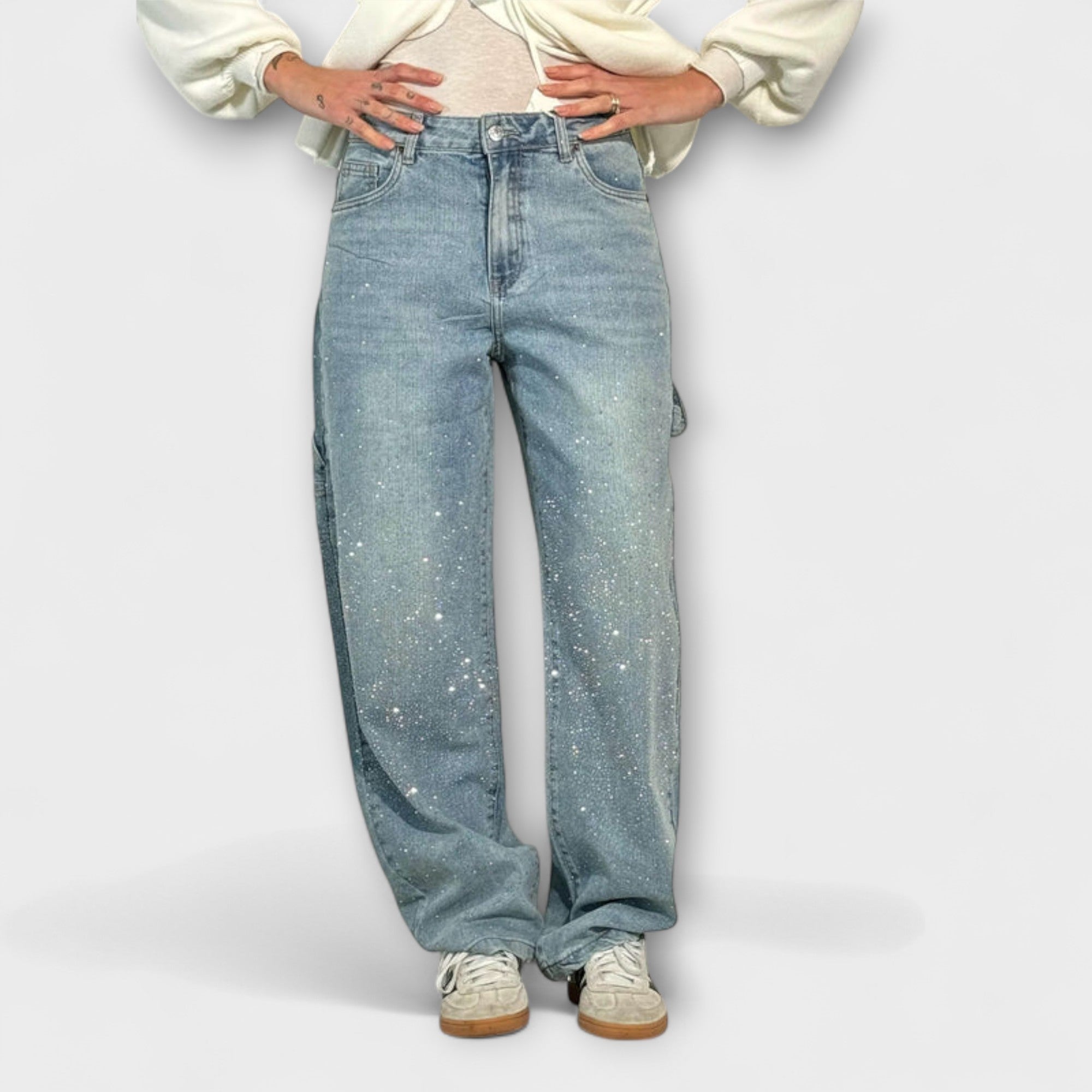 Fable - Shine Denim Jeans i Balloon Carpenter Style