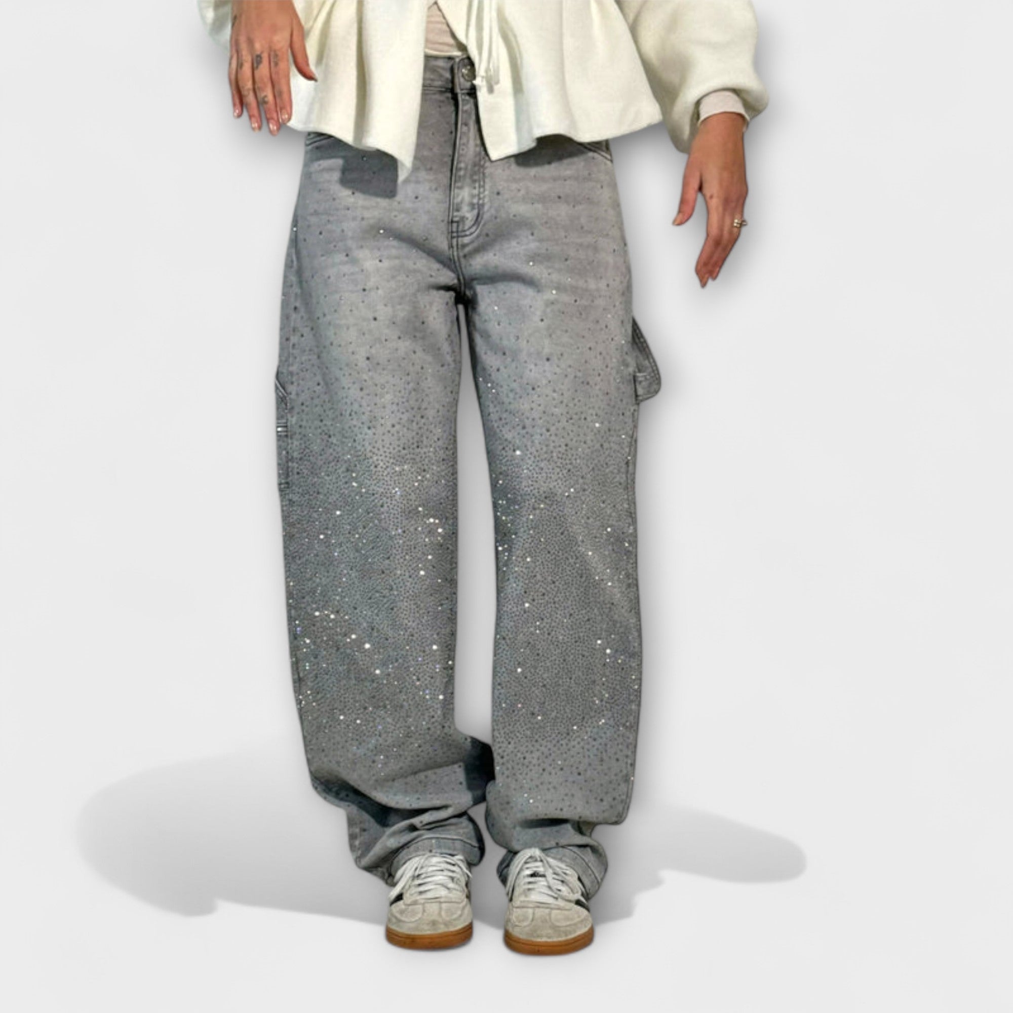 Fable - Shine Denim Jeans i Balloon Carpenter Style