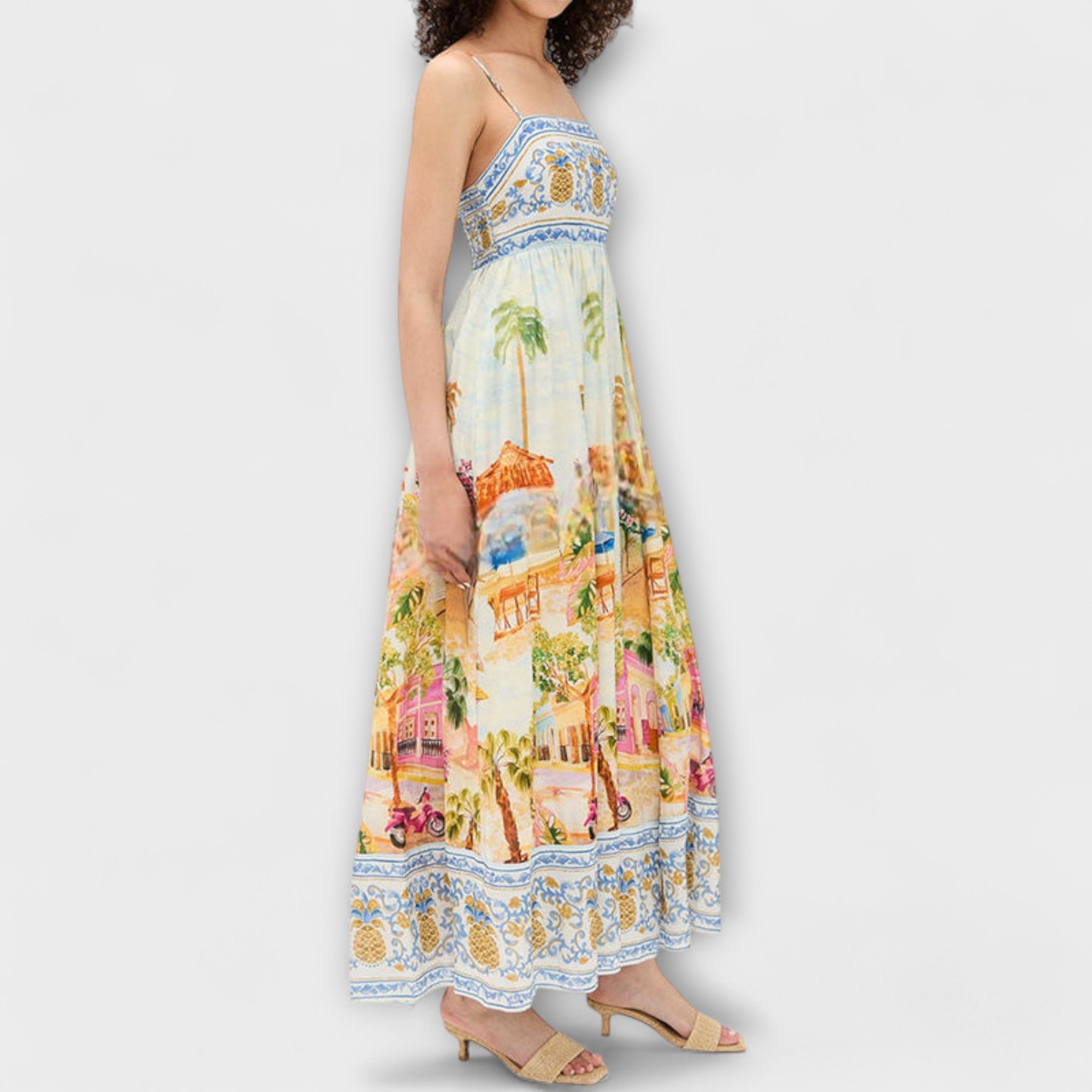 Lumen - Aracati Multicolor Maxi Kjole