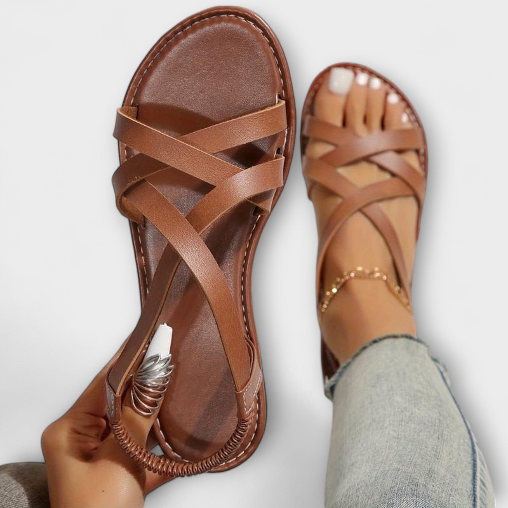 Deborah - Kvinne Sandaler med Lett Kryssrem