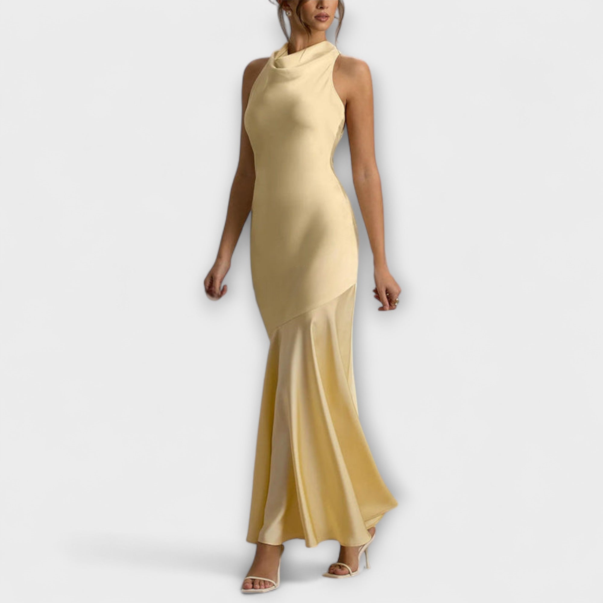 Lennon - Elegant Maxi Kjole i Sateng