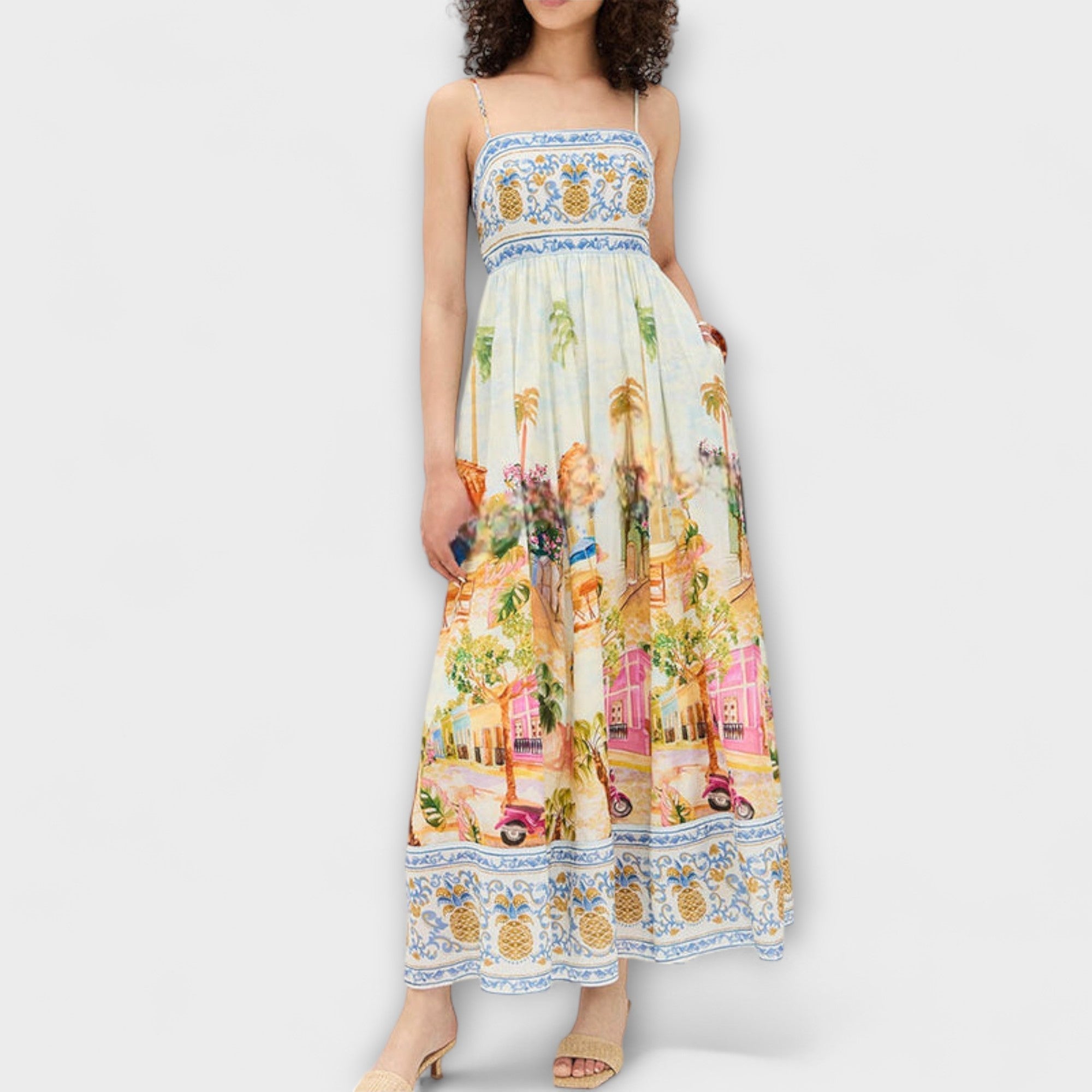 Lumen - Aracati Multicolor Maxi Kjole