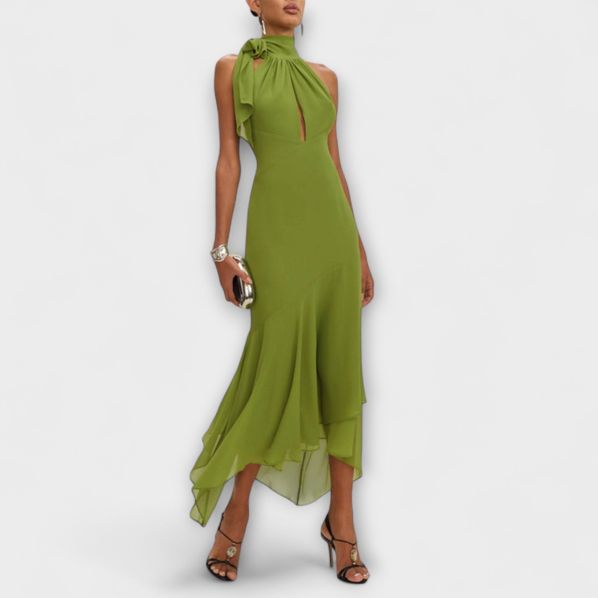 Elodie - Chic Asymmetrisk Maxikjole
