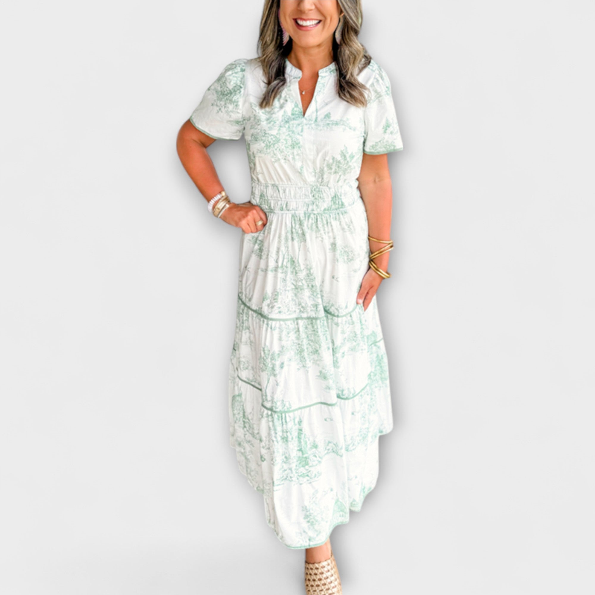 Eliza - Tidløs Toile Maxi Kjole