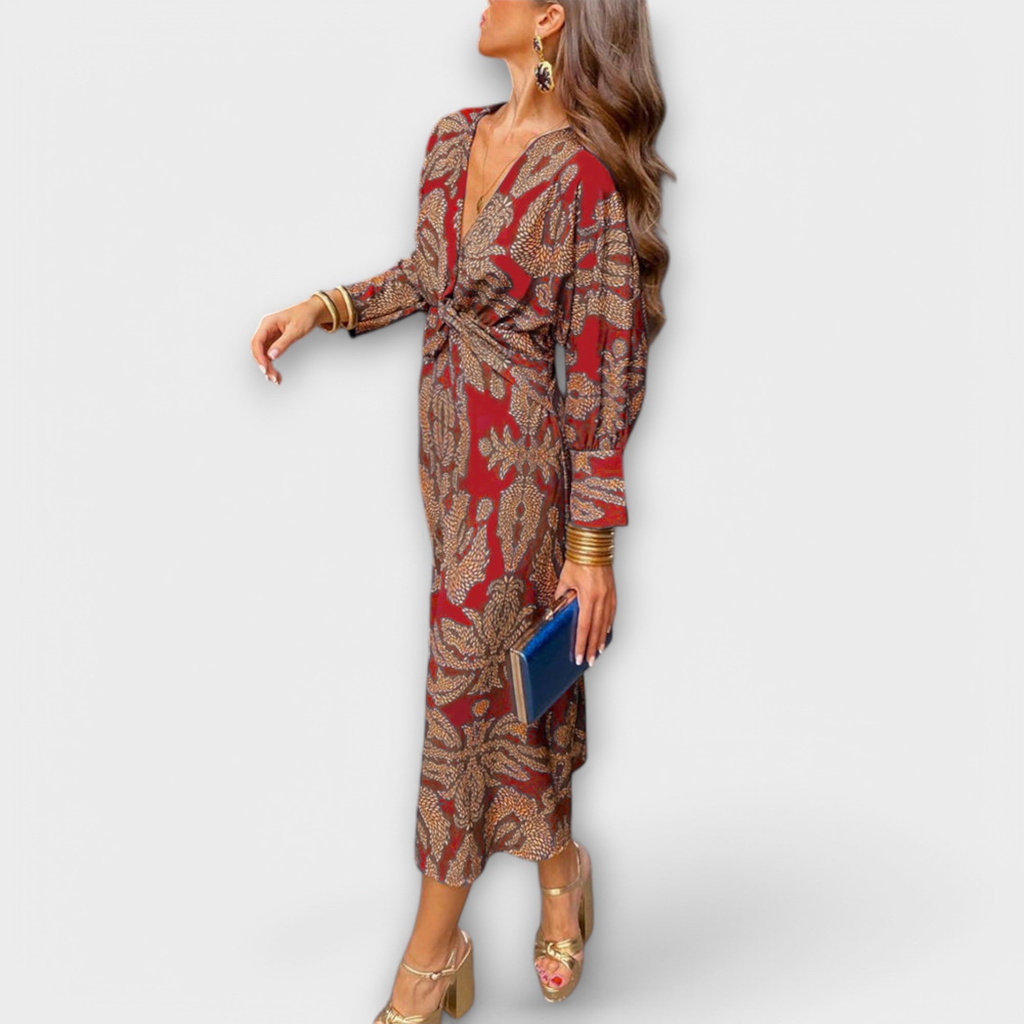 Oriana - Elegant Kjole med Lange Ermer
