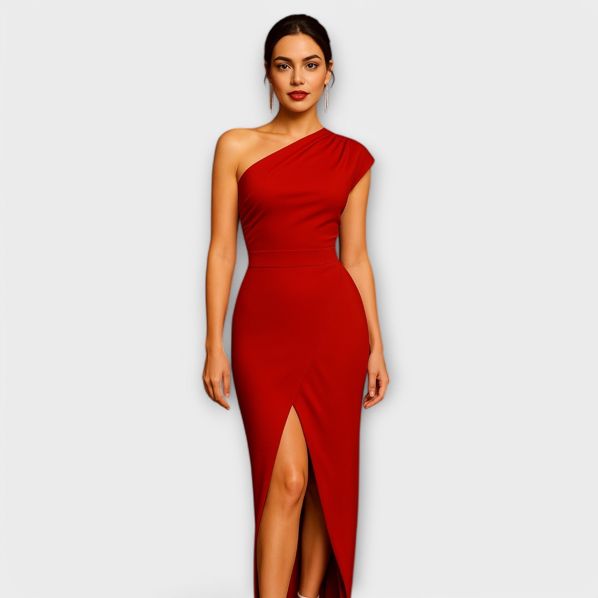 Elegant Asymmetrisk Kveldsdrakt
