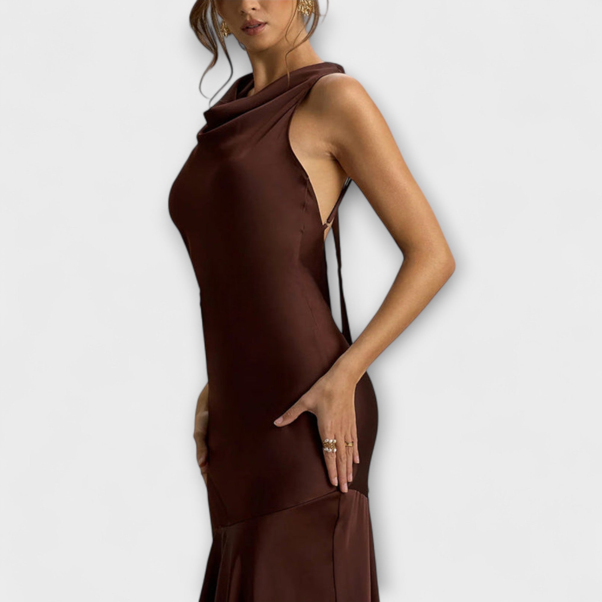 Lennon - Elegant Maxi Kjole i Sateng
