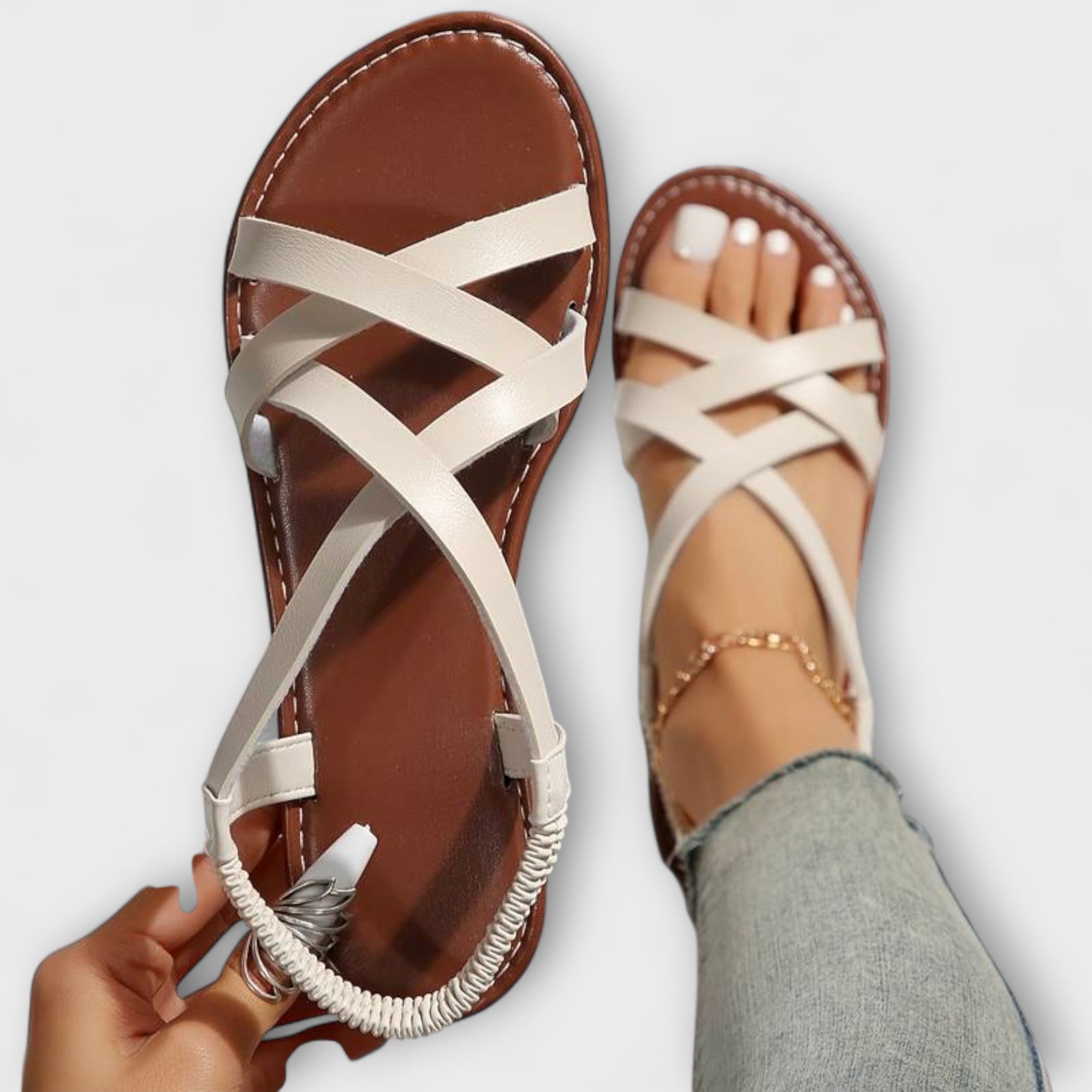 Deborah - Kvinne Sandaler med Lett Kryssrem