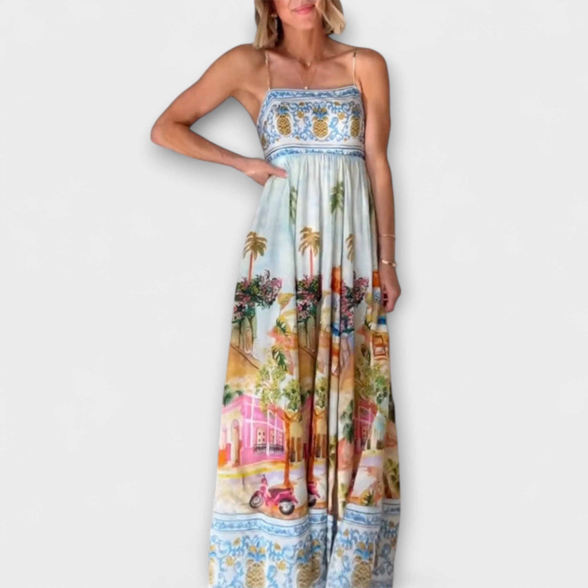 Lumen - Aracati Multicolor Maxi Kjole