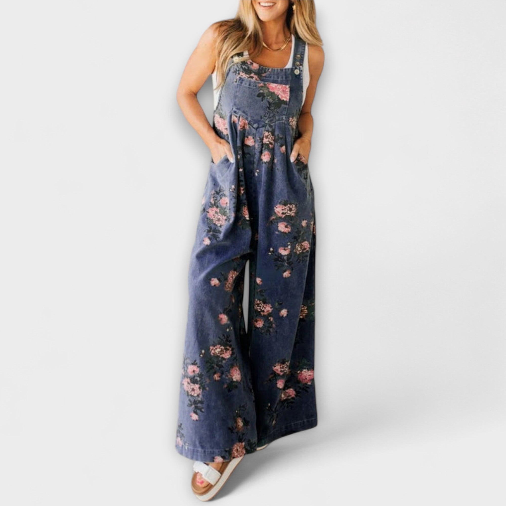 Mirona - Avslappet Passform Denim Overalls