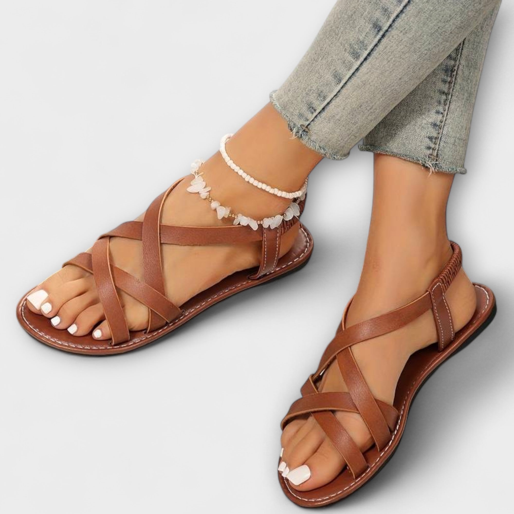 Deborah - Kvinne Sandaler med Lett Kryssrem