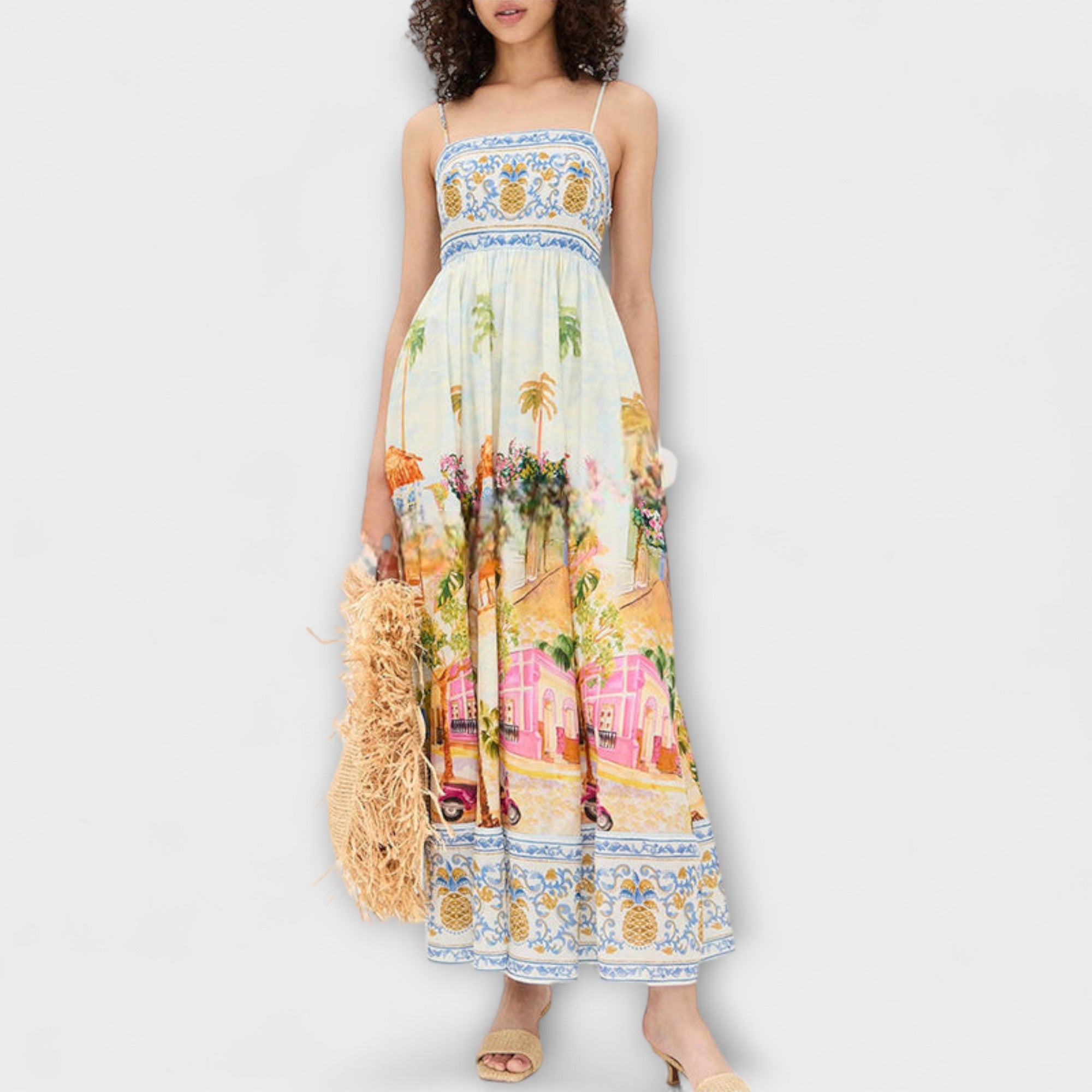 Lumen - Aracati Multicolor Maxi Kjole