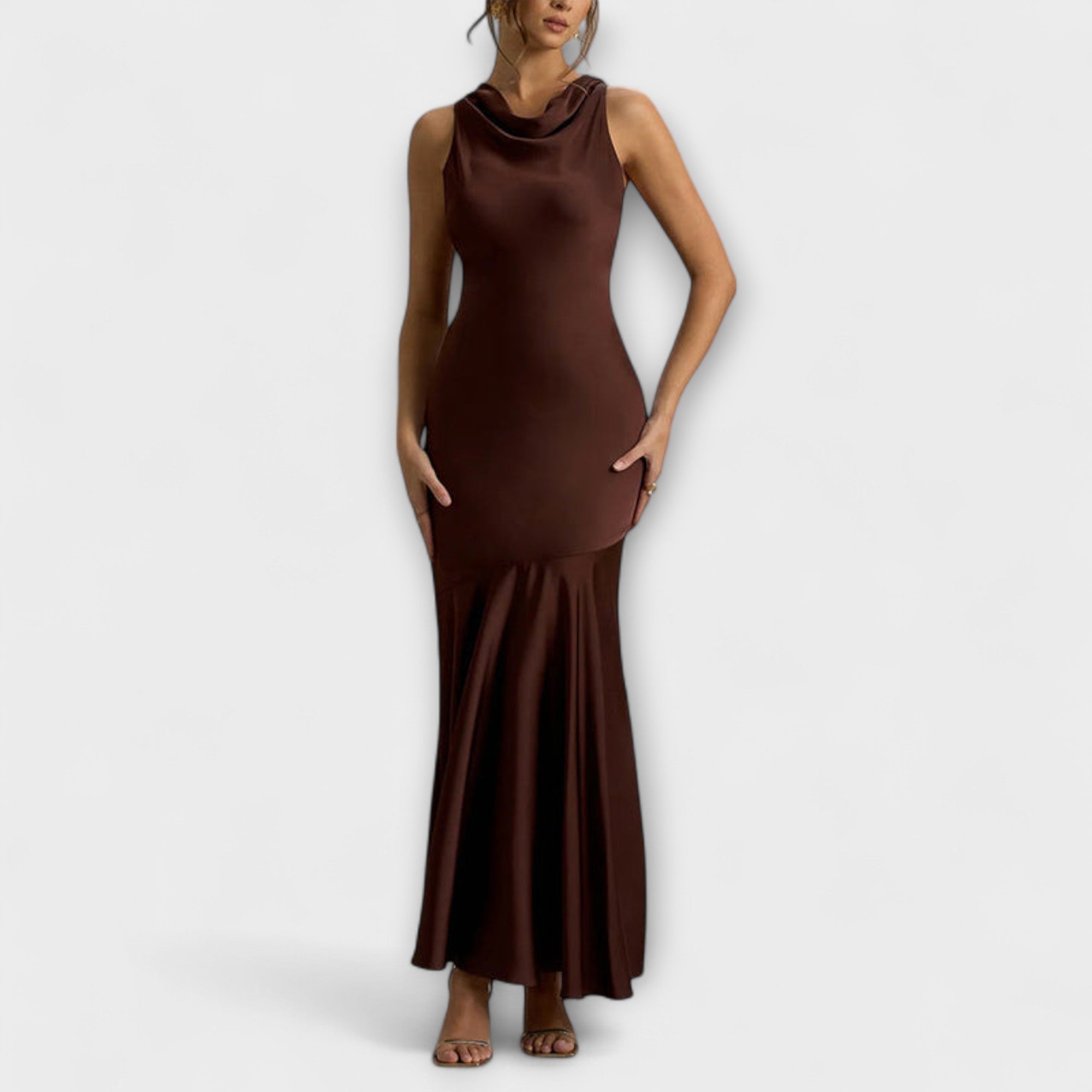 Lennon - Elegant Maxi Kjole i Sateng