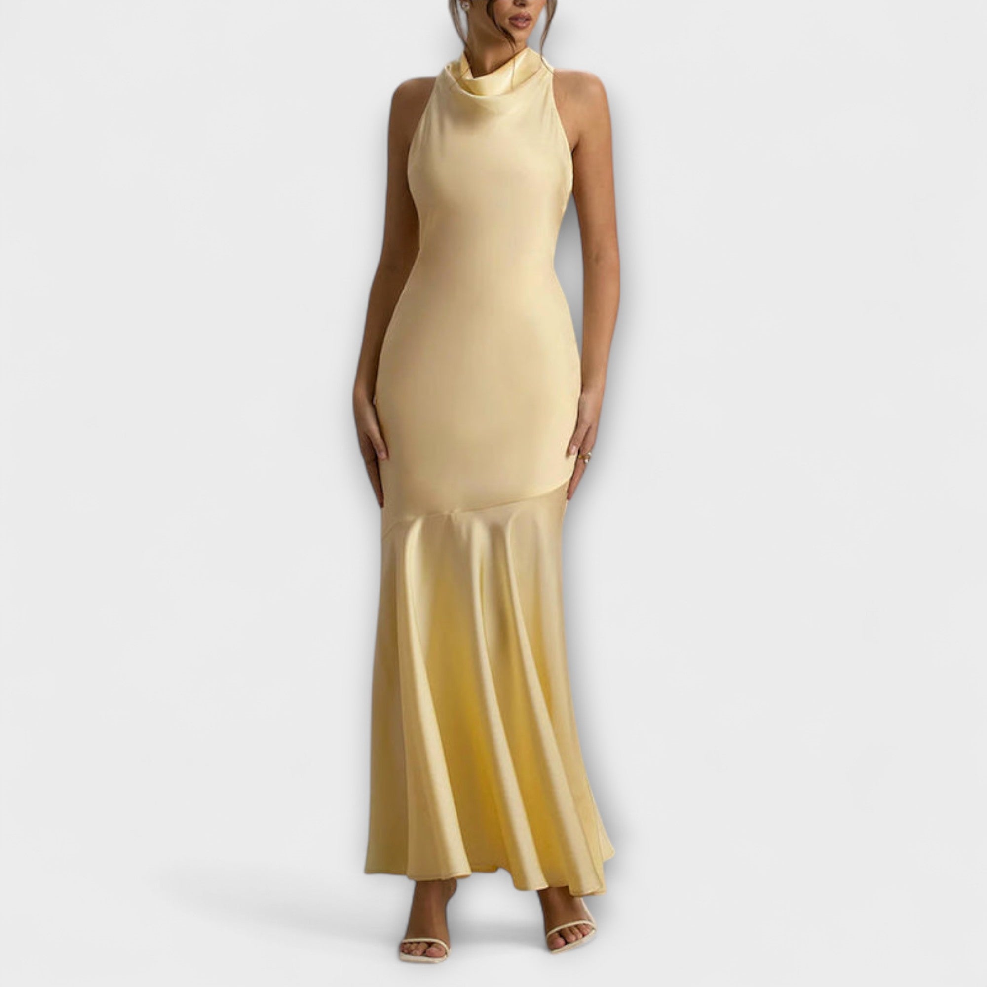 Lennon - Elegant Maxi Kjole i Sateng