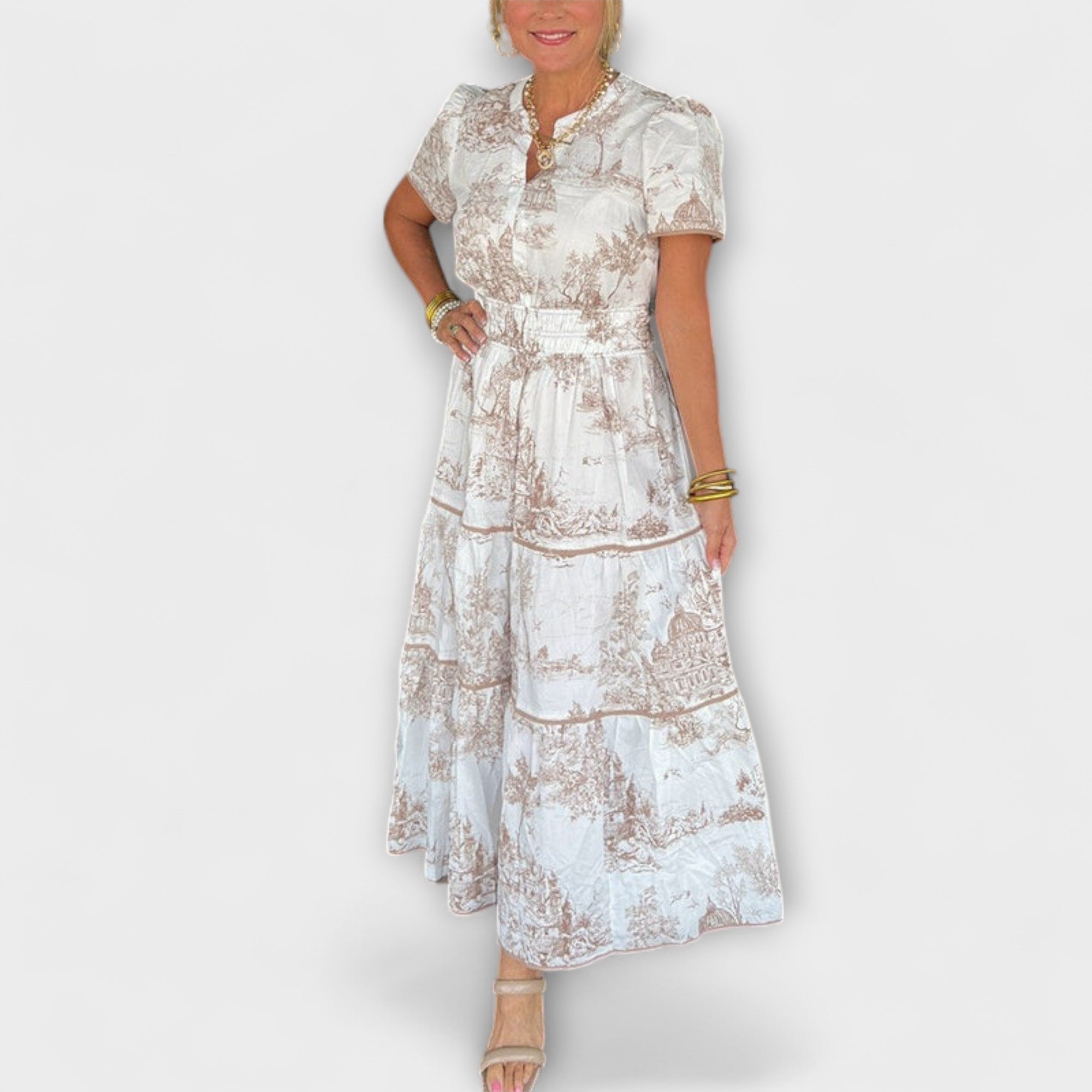 Eliza - Tidløs Toile Maxi Kjole