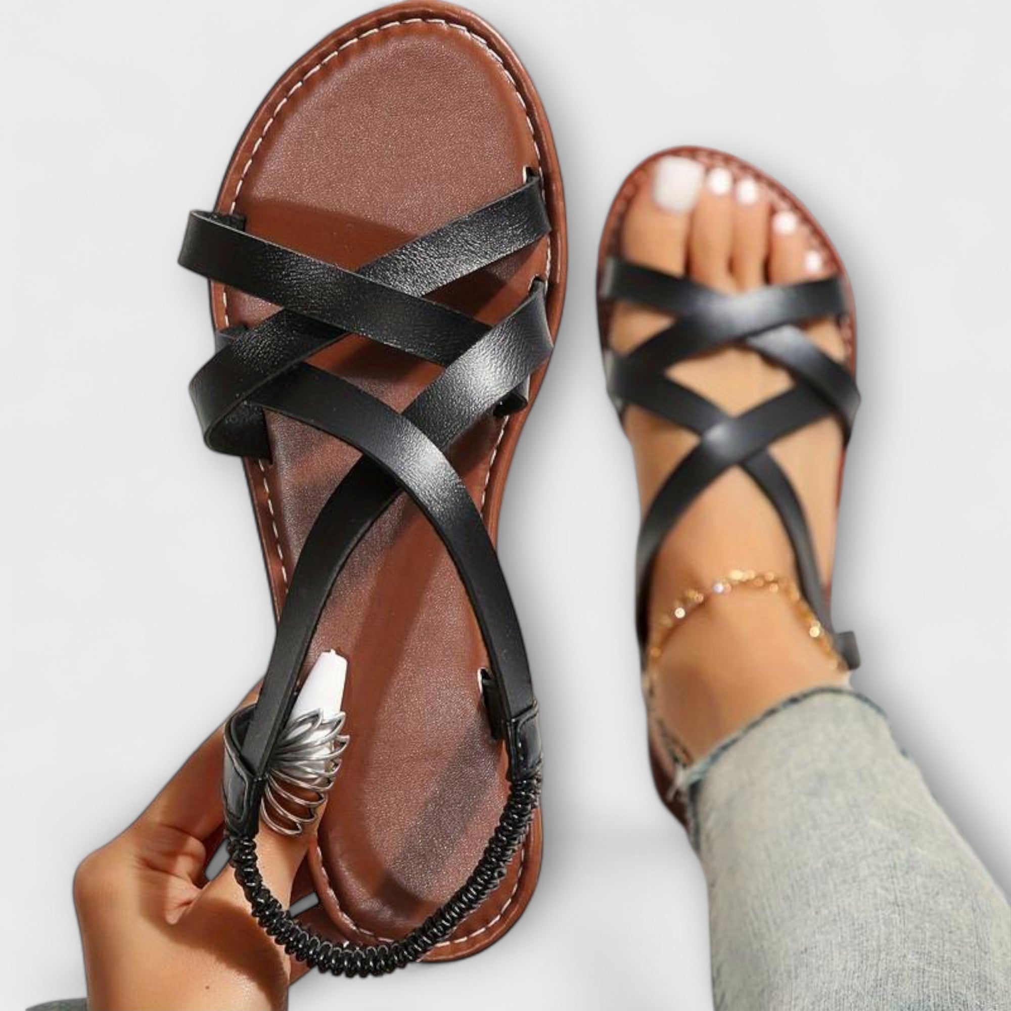 Deborah - Kvinne Sandaler med Lett Kryssrem