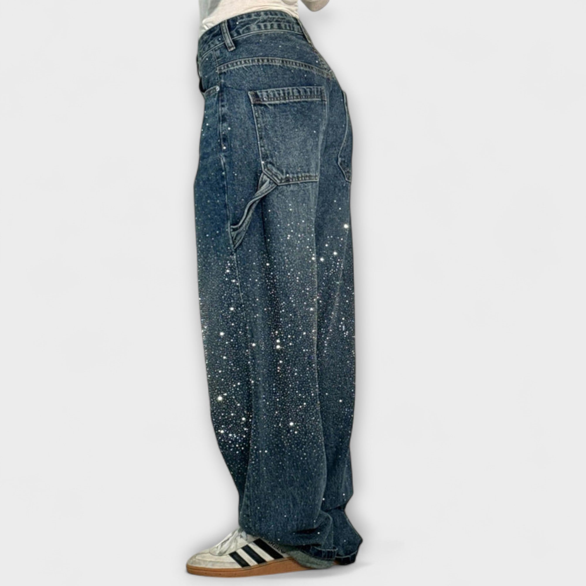Fable - Shine Denim Jeans i Balloon Carpenter Style