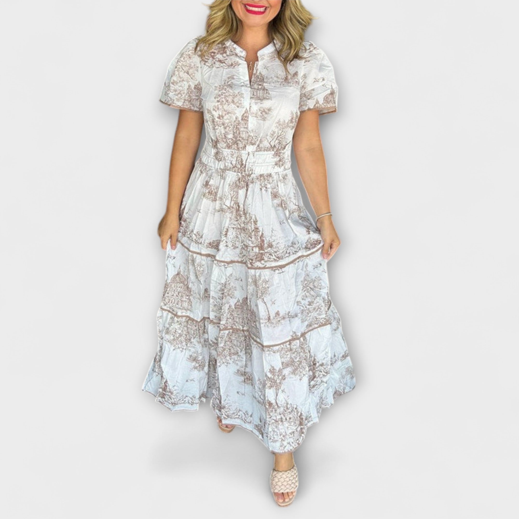 Eliza - Tidløs Toile Maxi Kjole