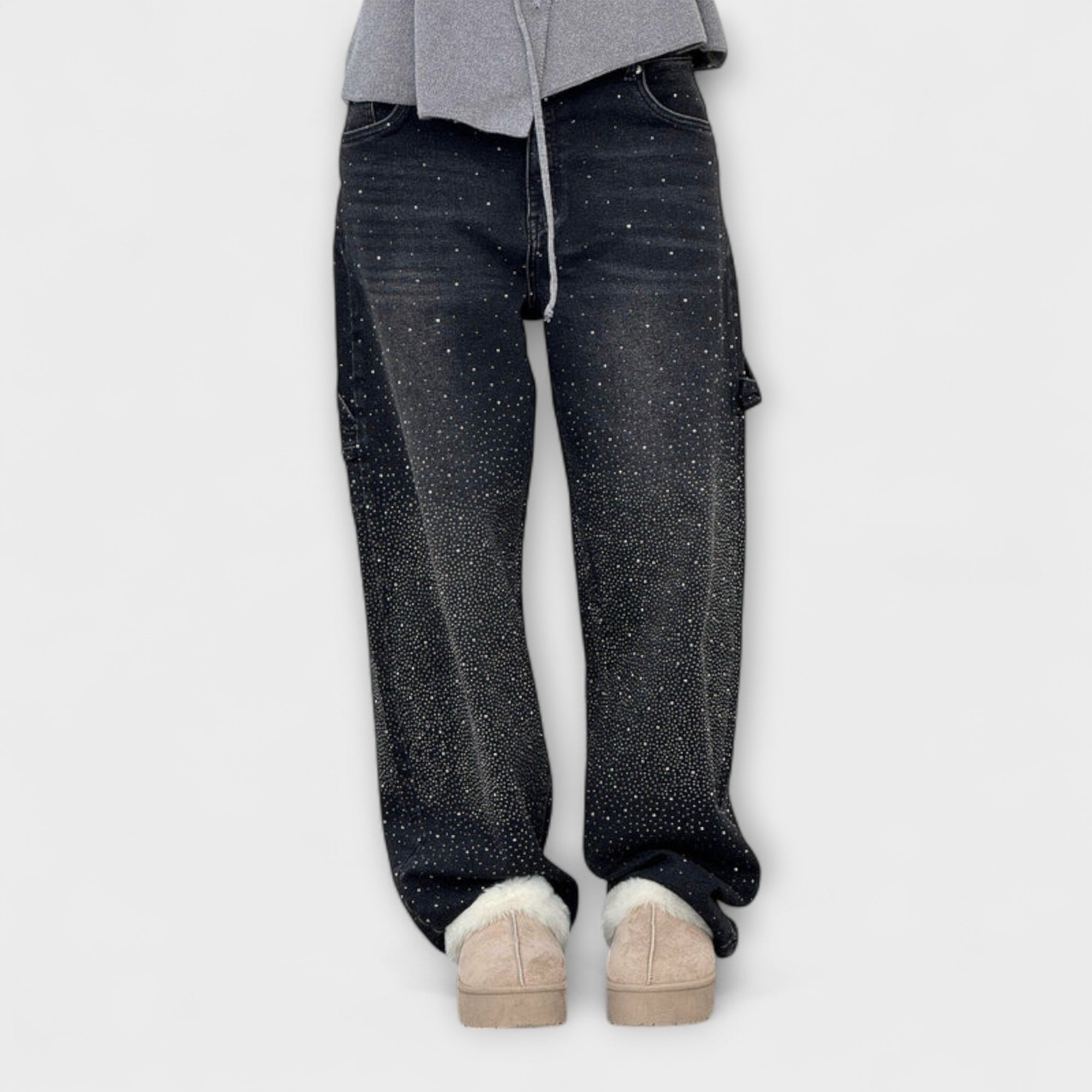 Fable - Shine Denim Jeans i Balloon Carpenter Style