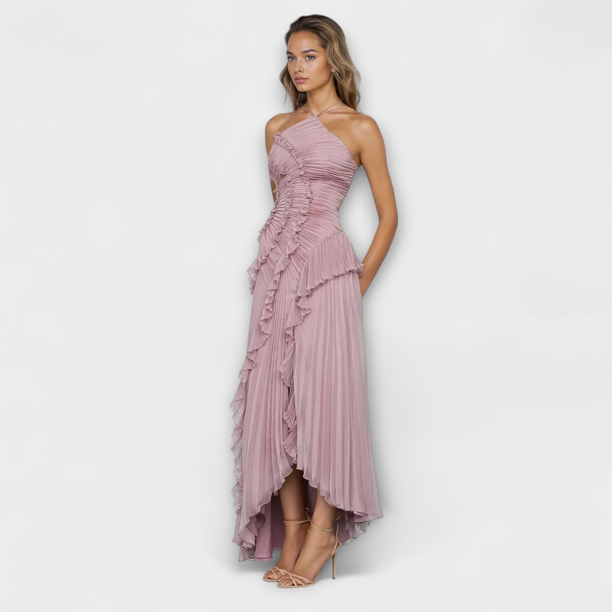 Elisia - Elegant Uten Ermer Lang Kjole