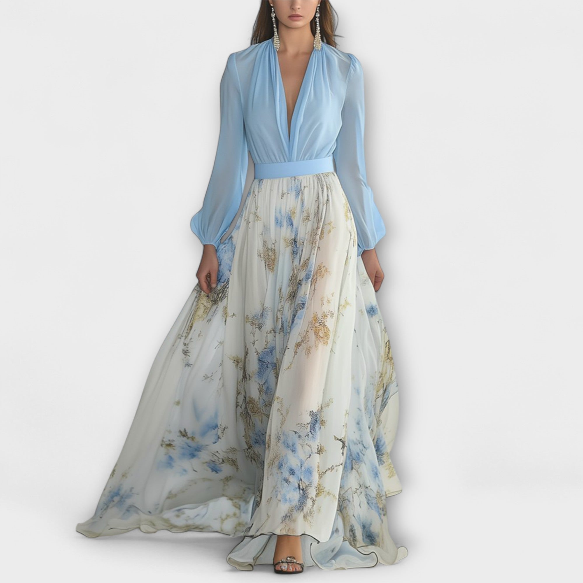 Harper - Blomstrete Maxikjole