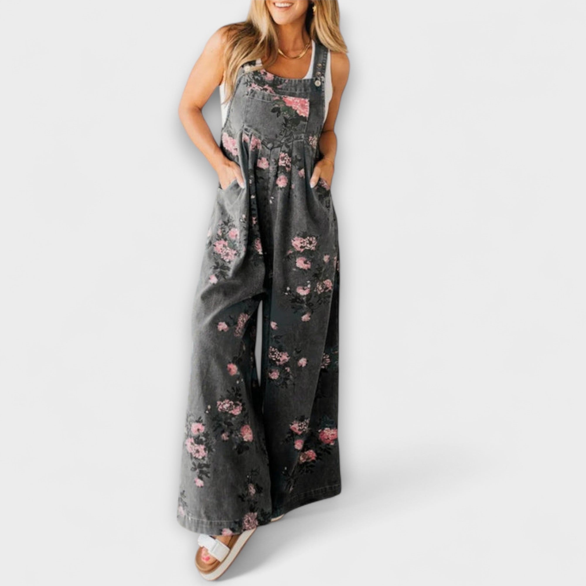 Mirona - Avslappet Passform Denim Overalls