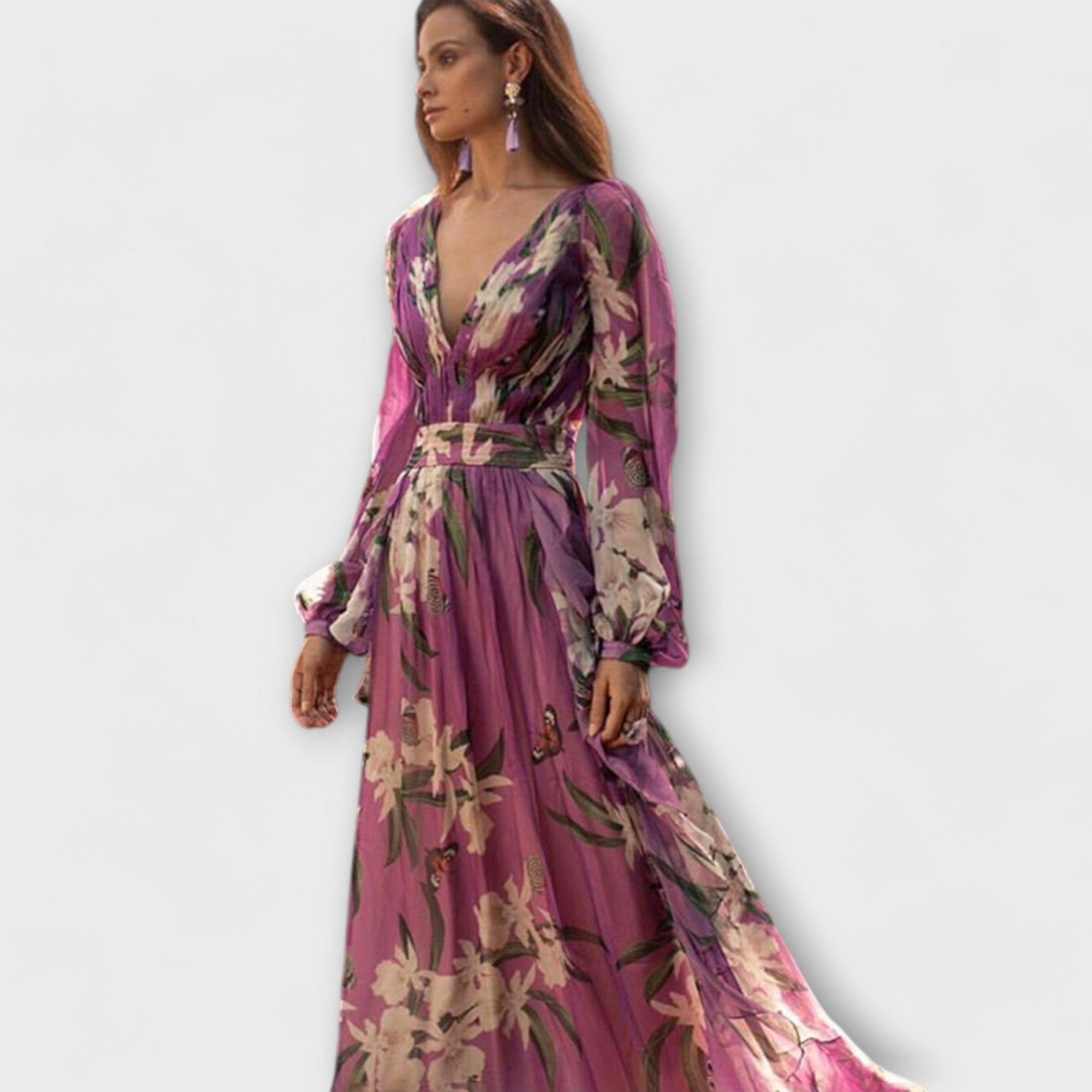 Høykvalitets Elegant Maxi Kjole