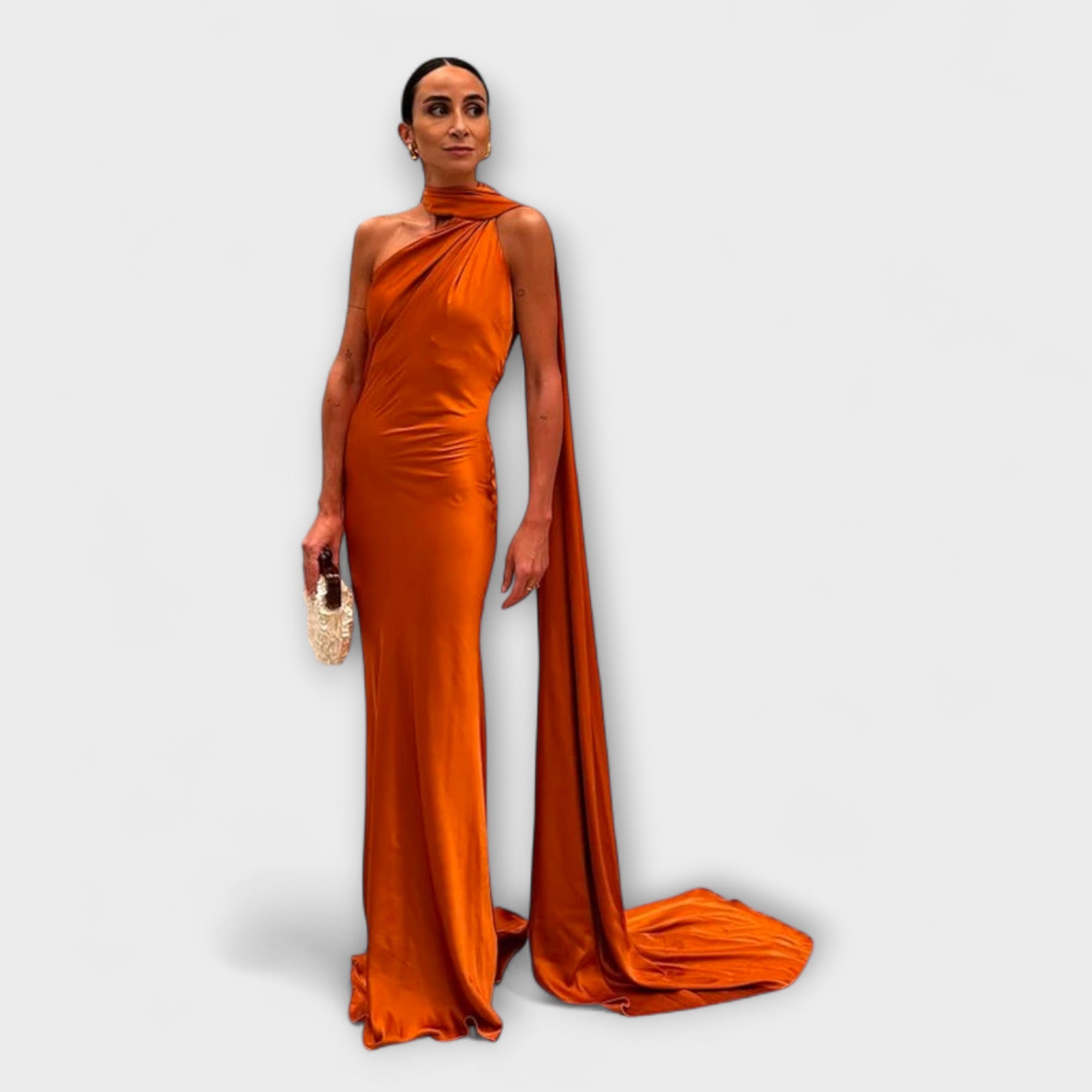 Stilig Off-Shoulder Halter Maxi Kjole