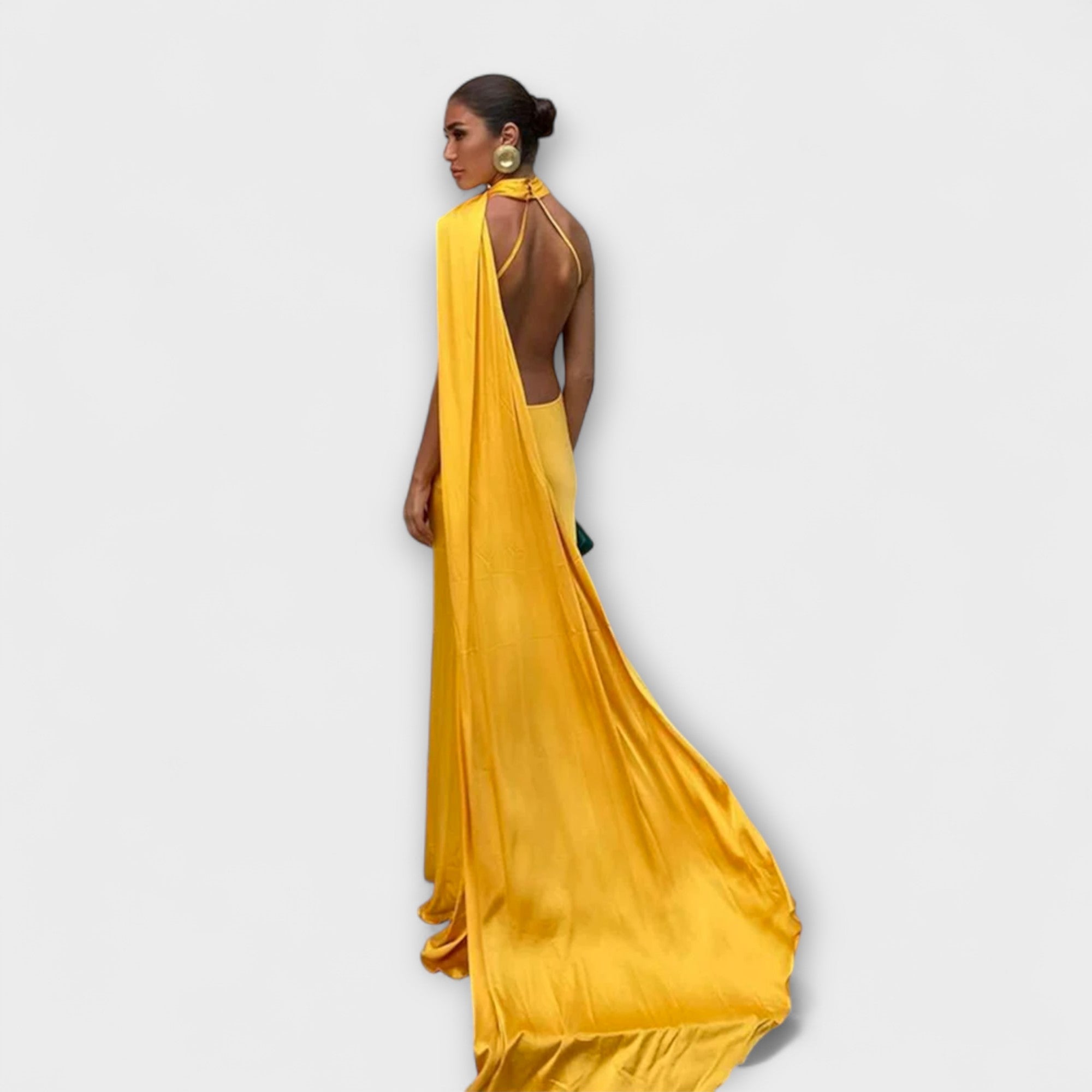 Stilig Off-Shoulder Halter Maxi Kjole