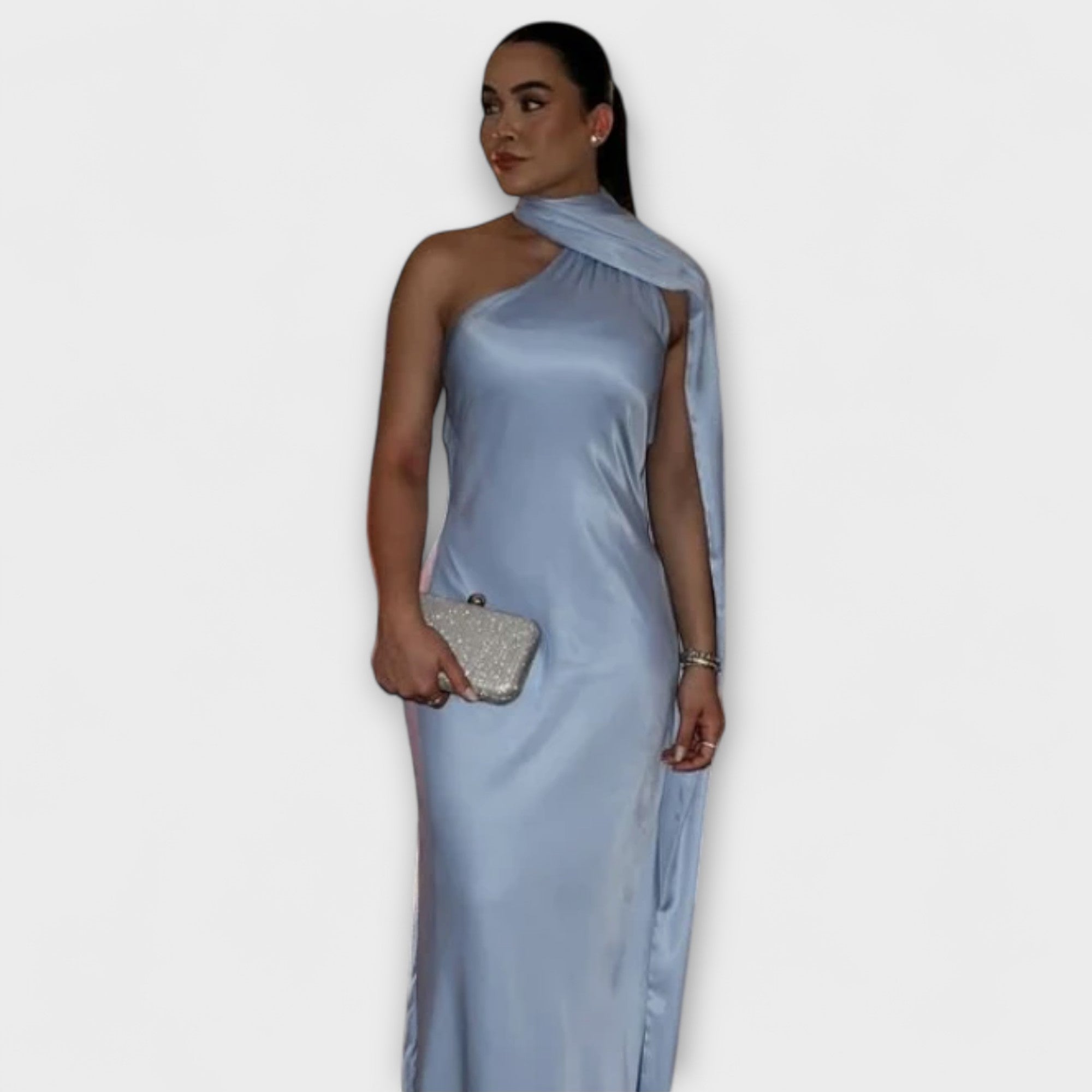 Stilig Off-Shoulder Halter Maxi Kjole