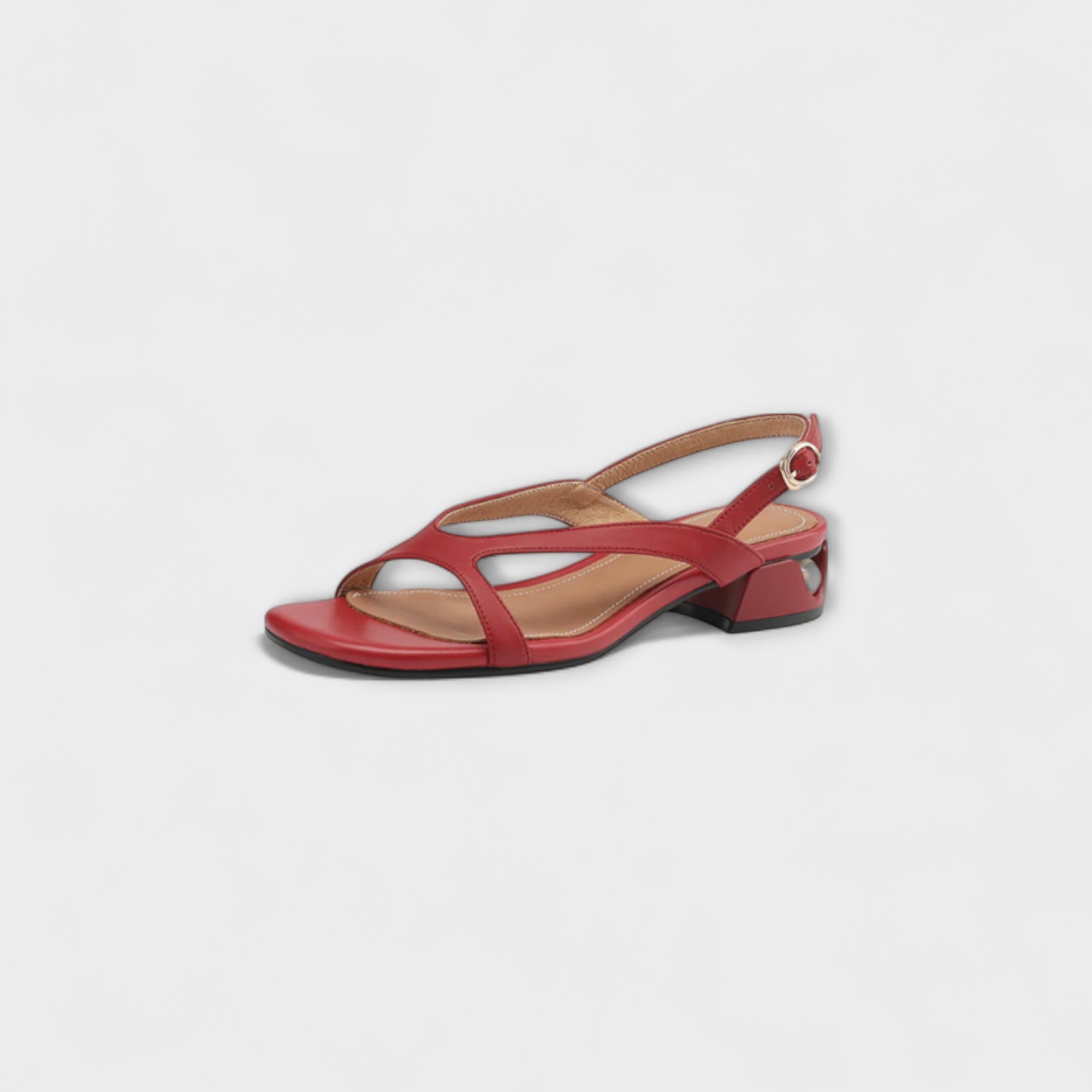 Evelyn - Elegante Flate Sandaler Minna med Raffinert Finish