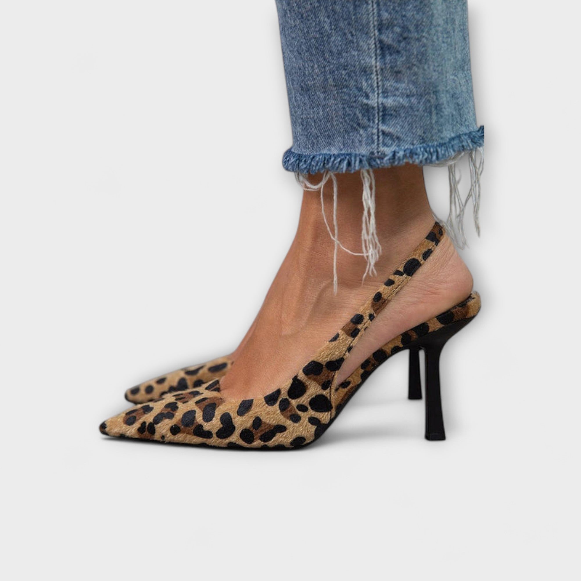 Liorina – Slingback med Leopardutseende