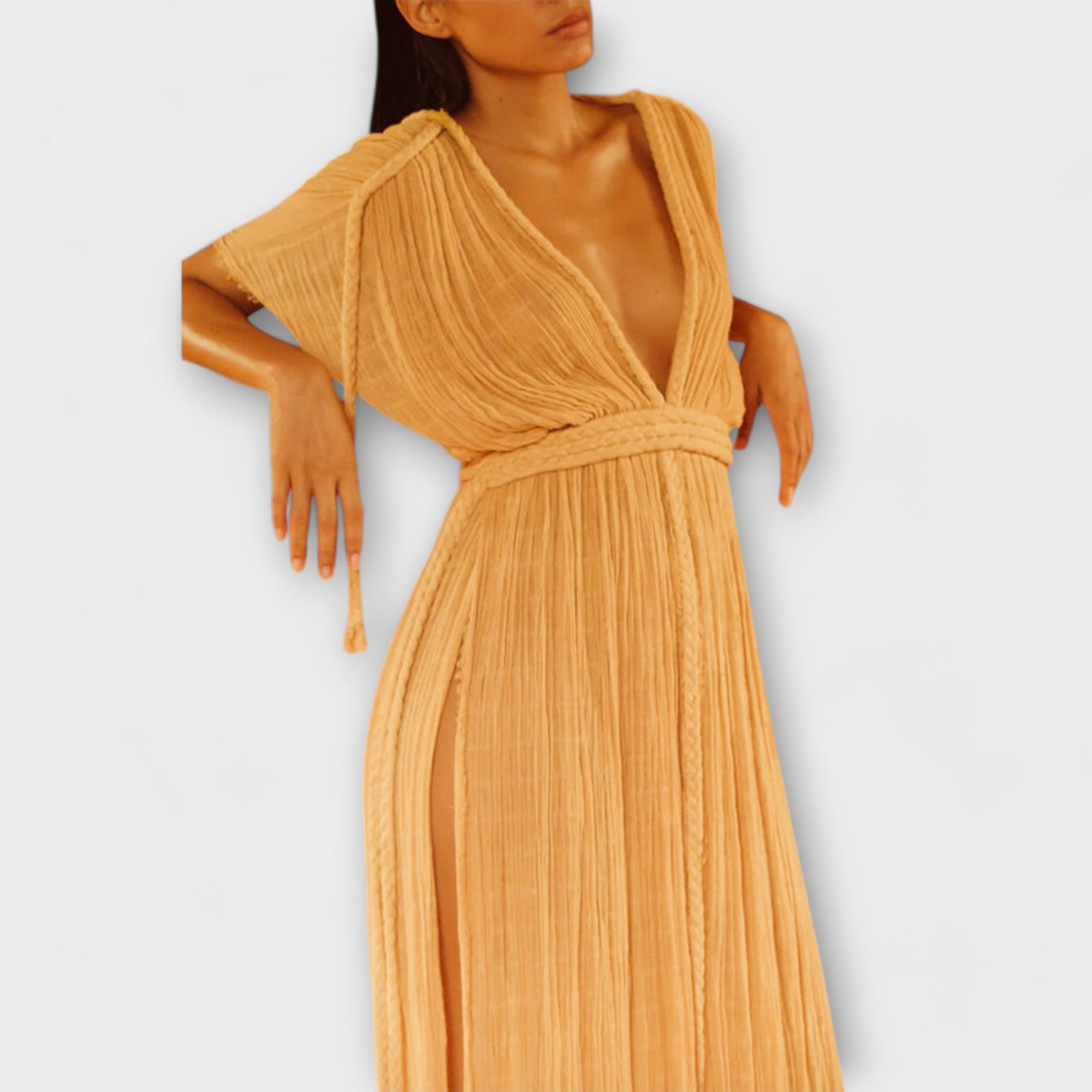 Kimono Maxi Kjole i Gresk Stil