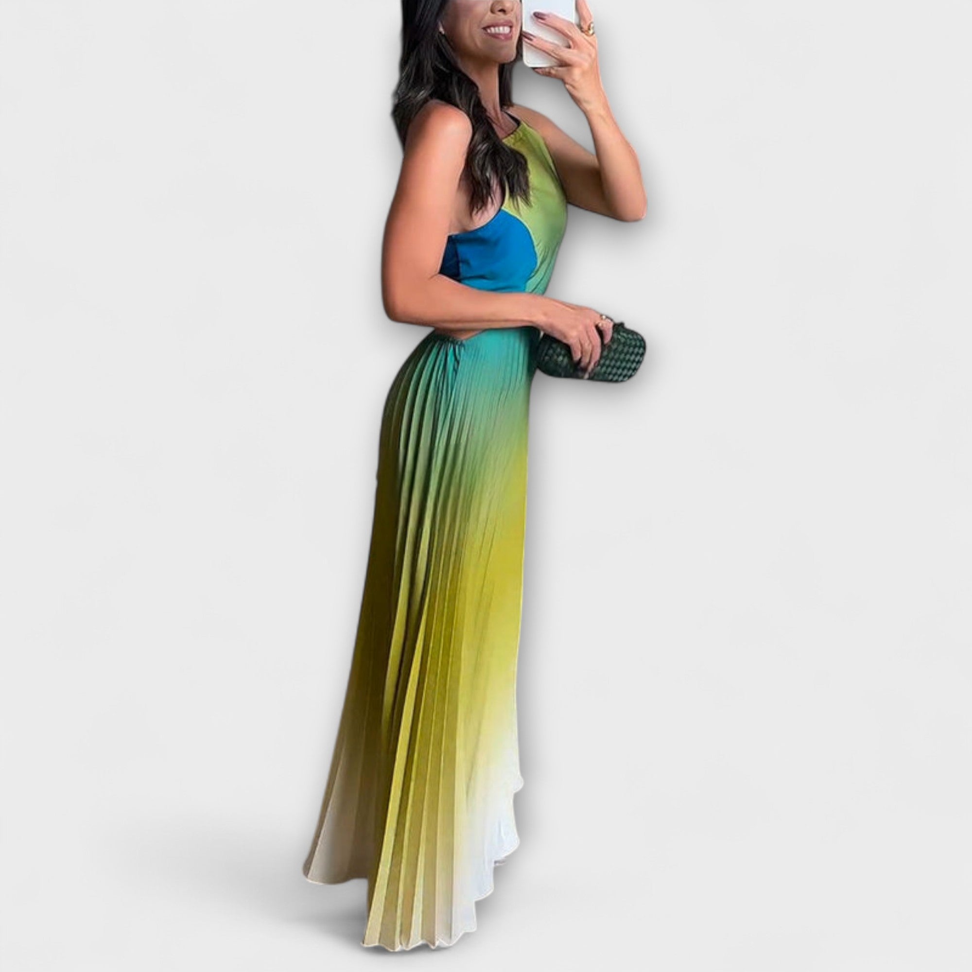 Haven - Stilig Ryggløs Tie-Dye Maxi Kjole