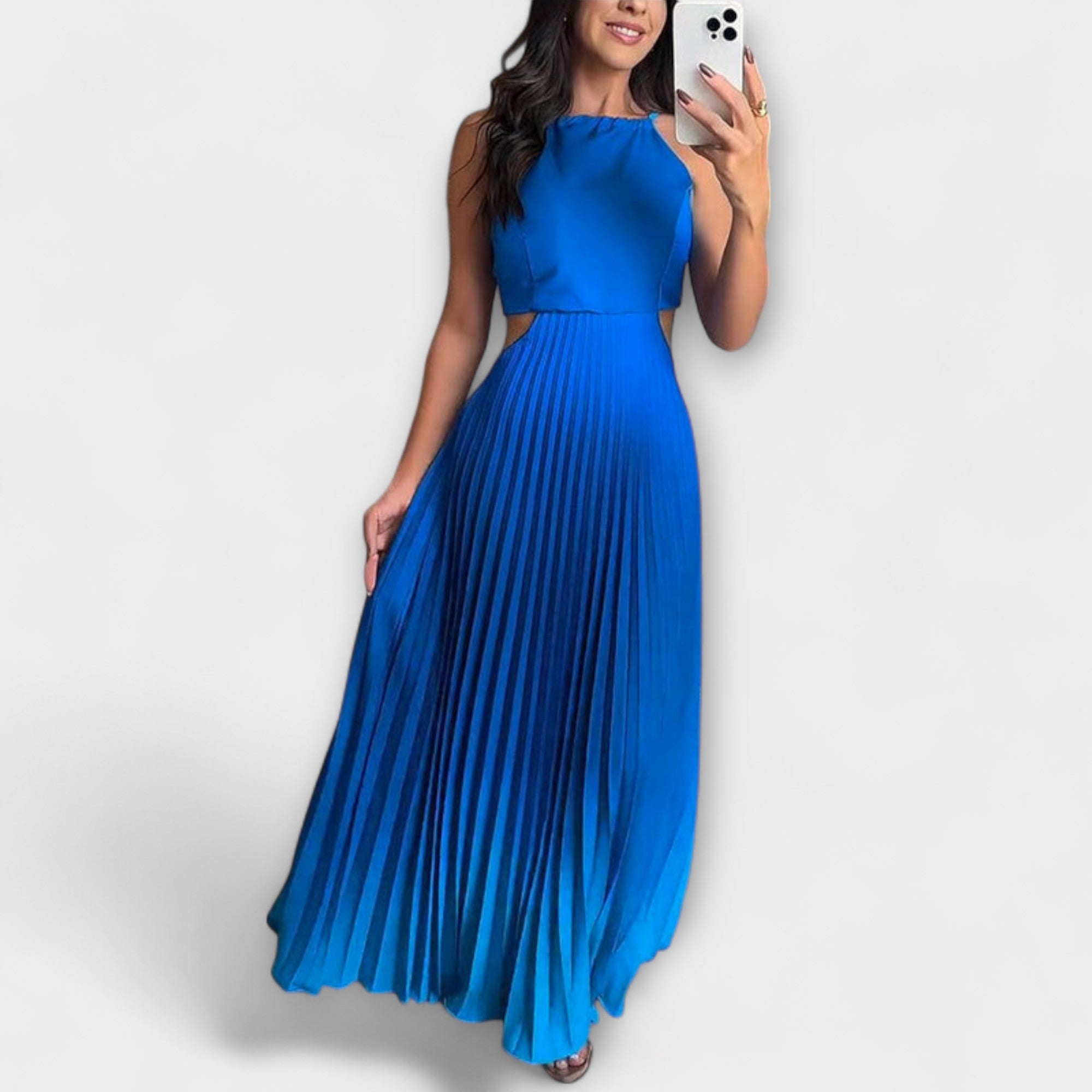 Haven - Stilig Ryggløs Tie-Dye Maxi Kjole