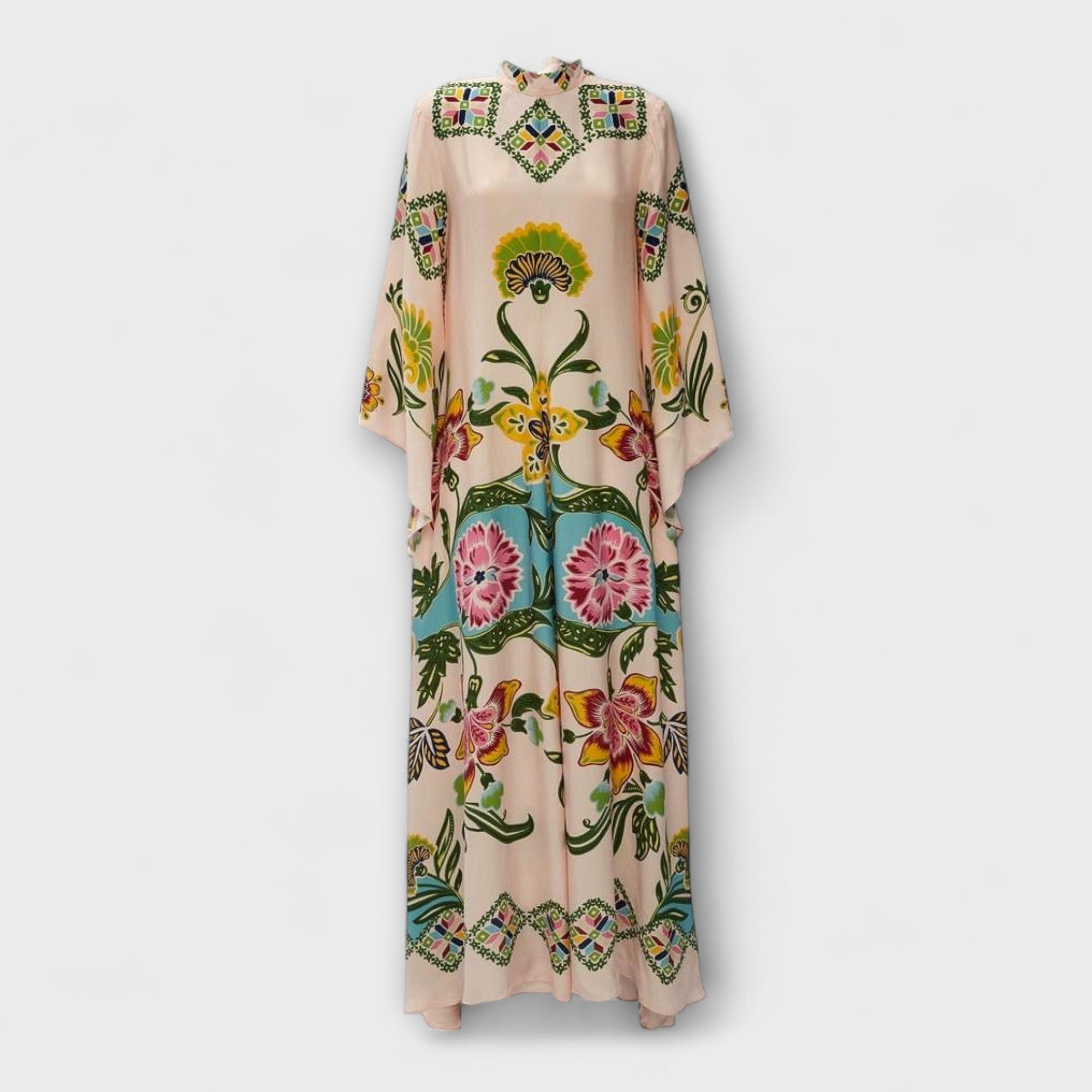 Lisa - Elegant Maxi Kjole med Blomsterprint og Flytende Design