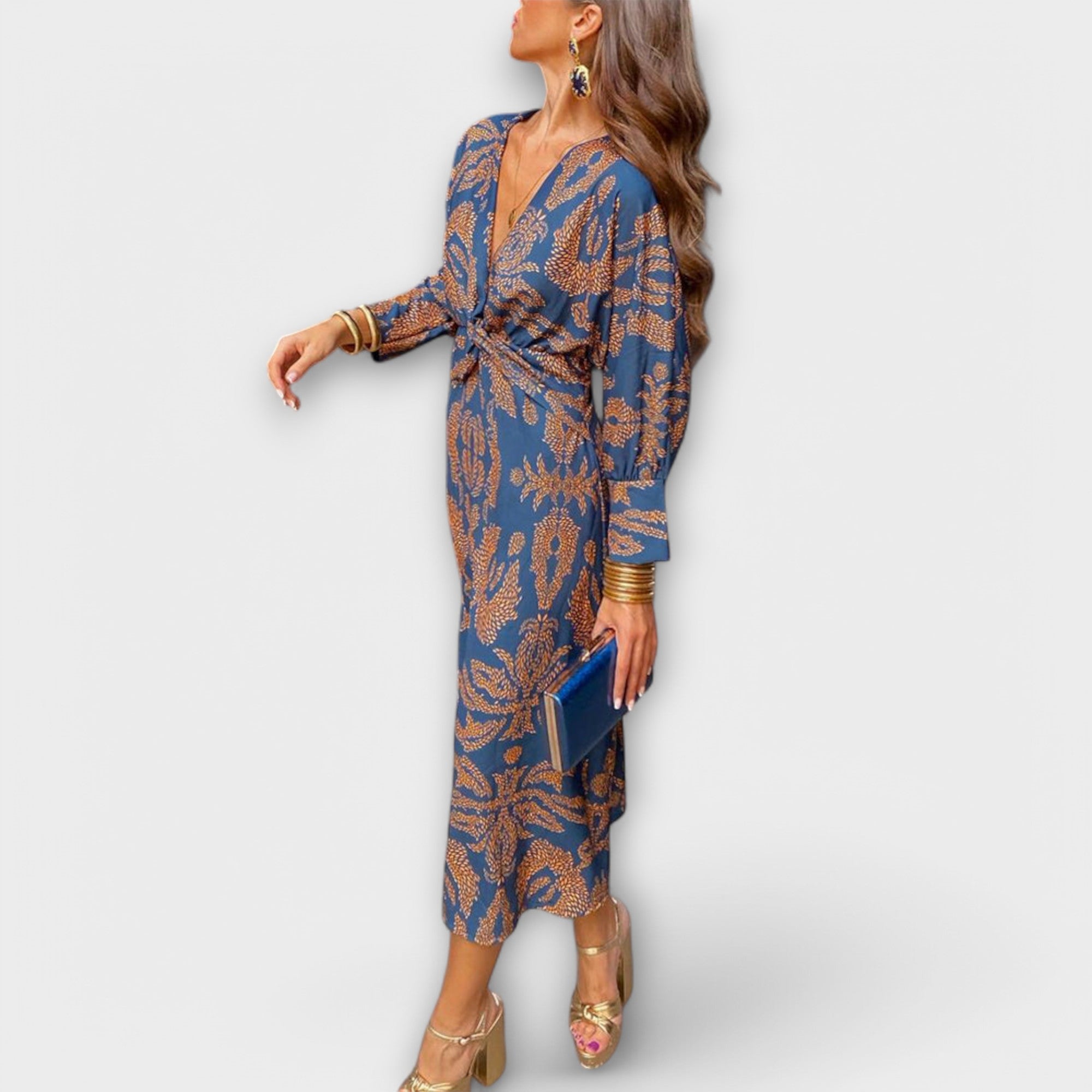 Oriana - Elegant Kjole med Lange Ermer