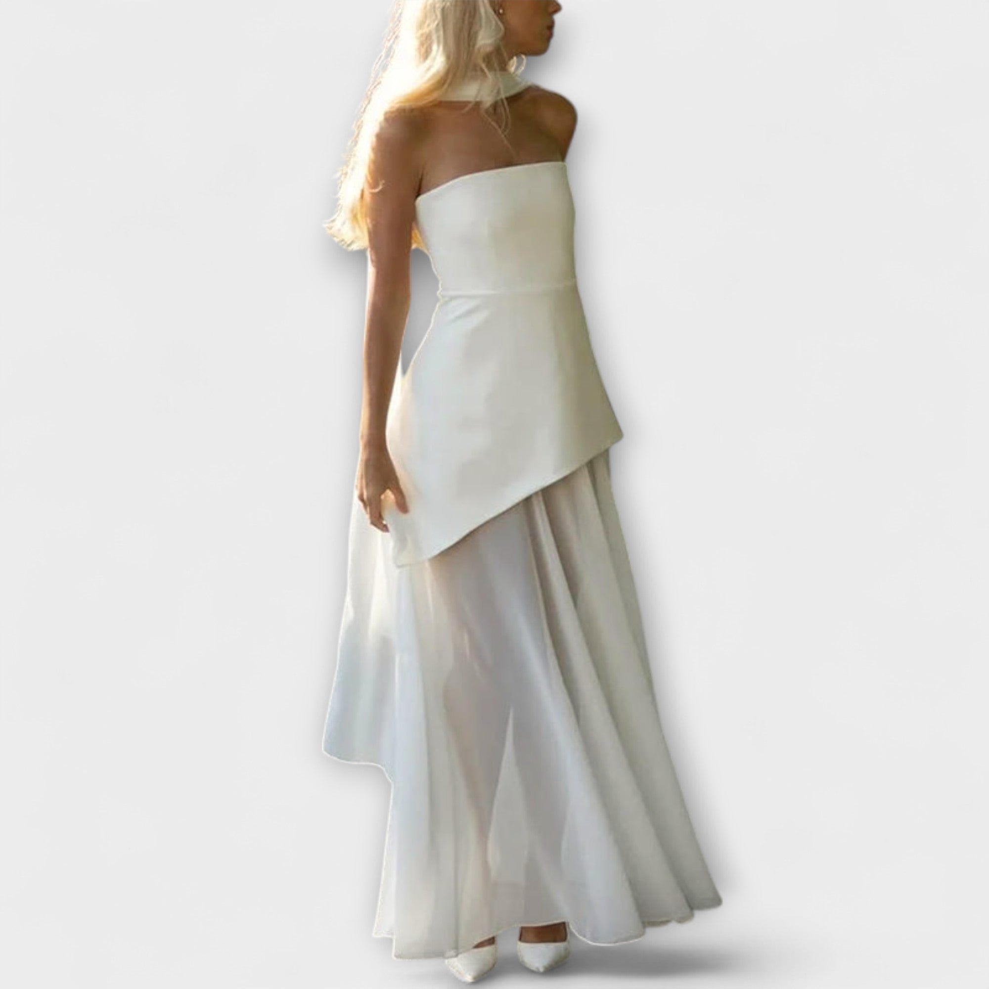 Goldie - Maxi Kjole Laget av Chiffon