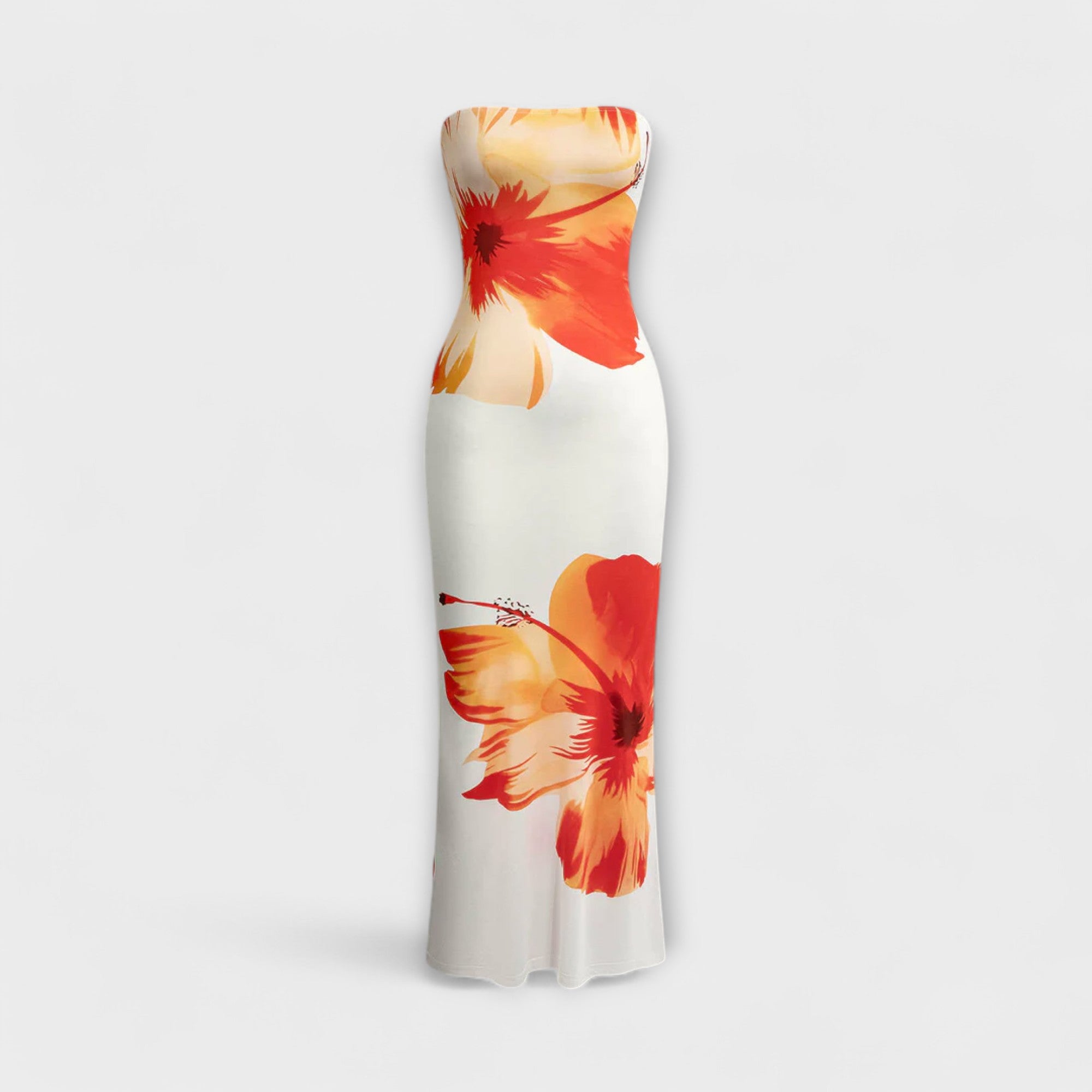Chic Off-Shoulder Uten Ermer Maxi Kjole